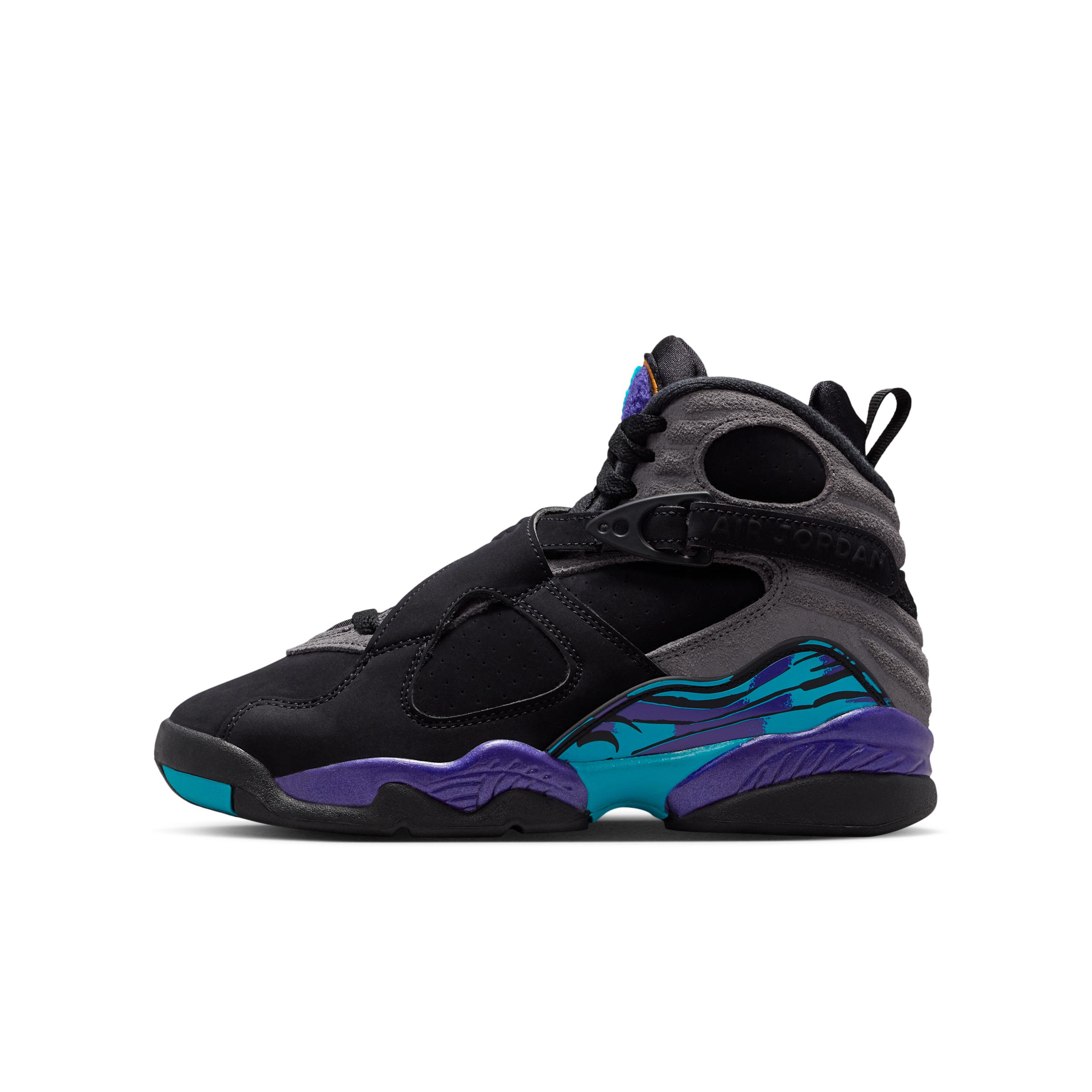 Air Jordan 8 Retro "Aqua" Big Kids' Shoes by JORDAN