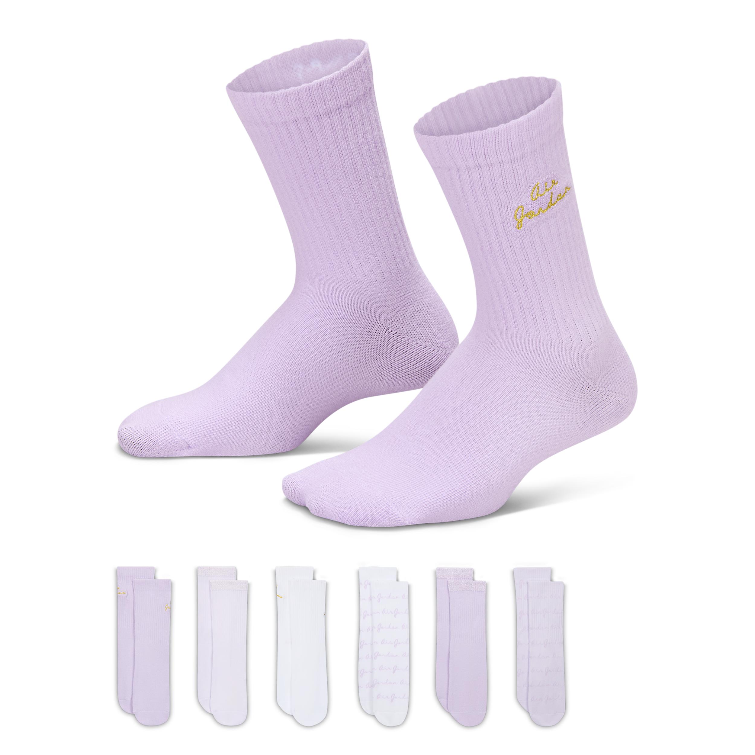 Air Jordan Big Kids' Micro Crew Socks (6 Pairs) by JORDAN