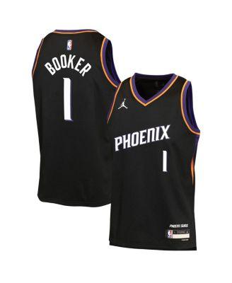 Big Boys and Girls Devin Booker Black Phoenix Suns Swingman Jersey by JORDAN