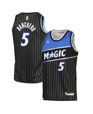 Big Boys and Girls Paolo Banchero Black Orlando Magic Swingman Jersey by JORDAN