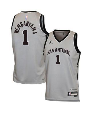 Big Boys and Girls Victor Wembanyama Silver San Antonio Spurs Swingman Jersey by JORDAN
