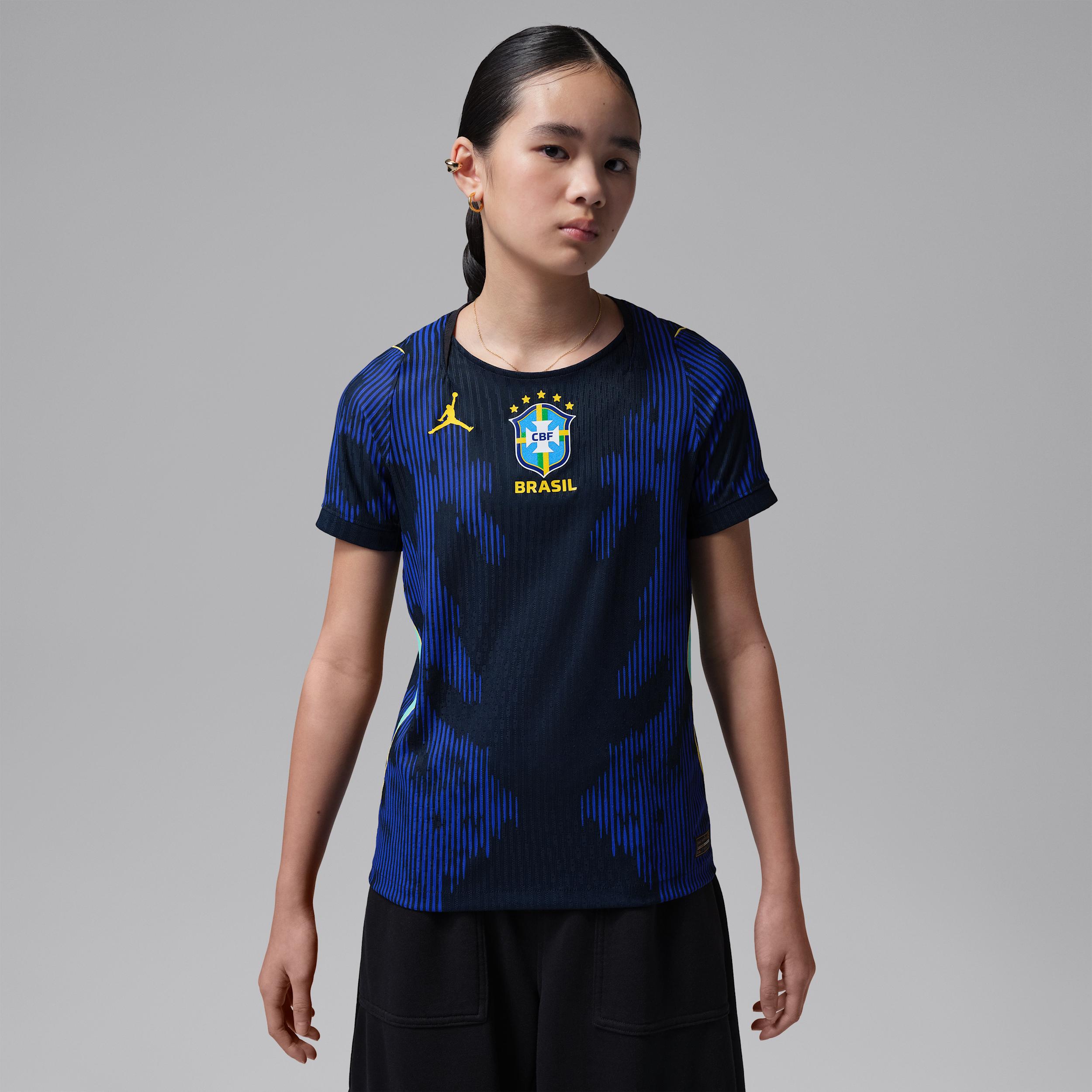 Brazil 2026 Match Away Big Kids' Jordan Aero-FIT Soccer Authentic Jersey by JORDAN