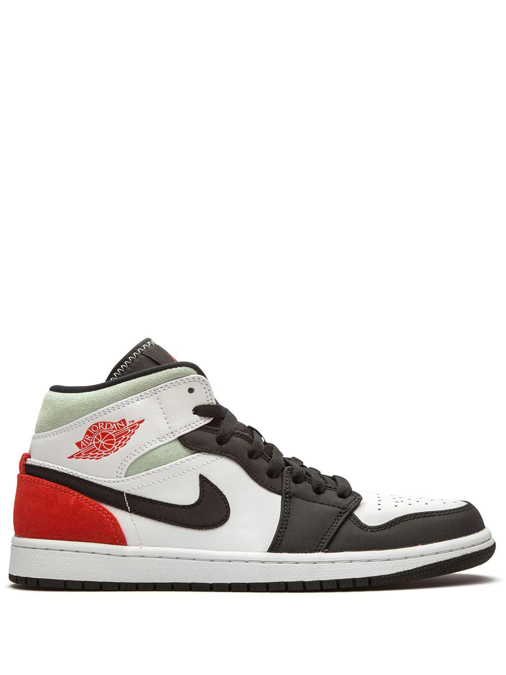 Jordan 1 Mid SE "Red/Grey/Black Toe" sneakers by JORDAN