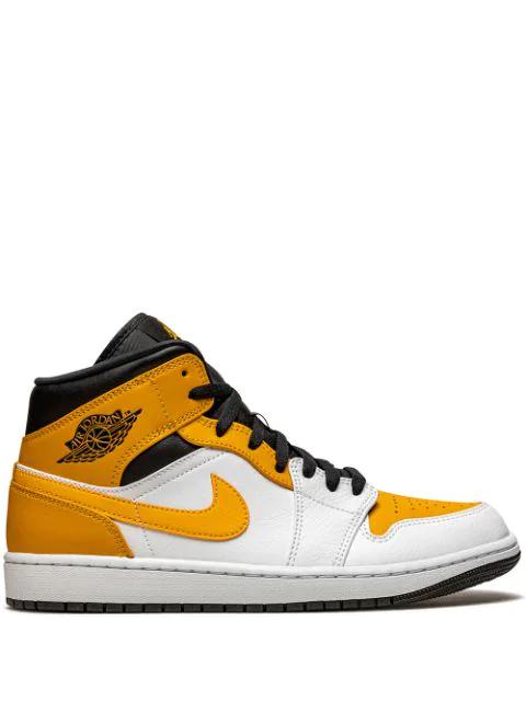 Jordan 1 Mid "University Gold" sneakers by JORDAN