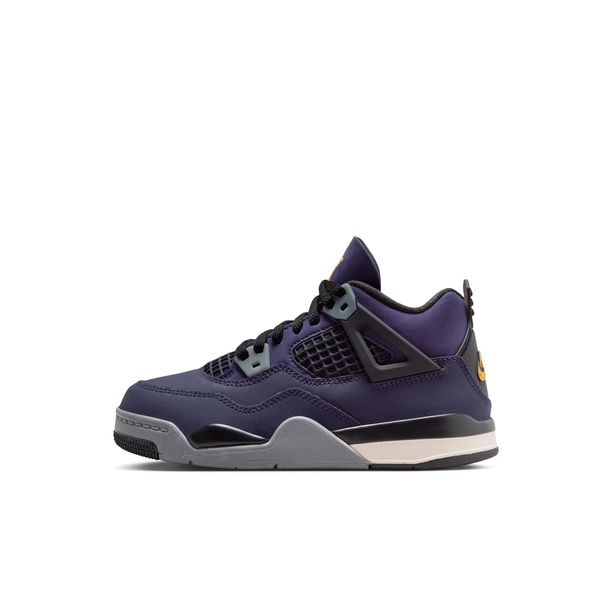 Jordan 4 Retro "Imperial Purple" Little Kids' Shoes by JORDAN