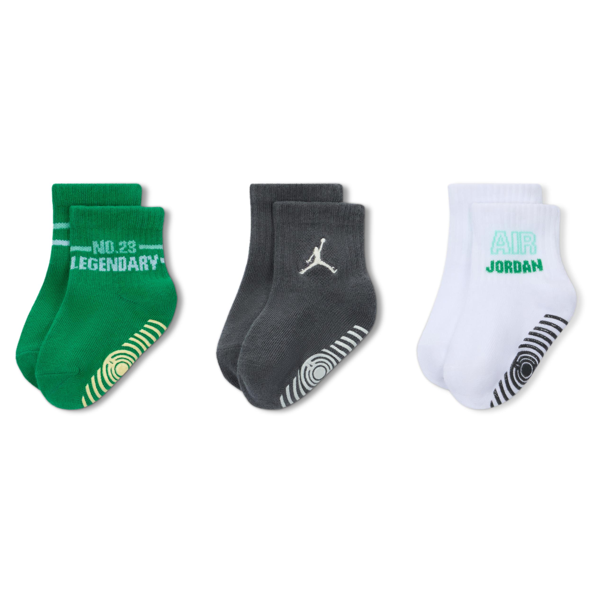 Jordan Baby Legendary Gripper Socks (3 Pairs) by JORDAN