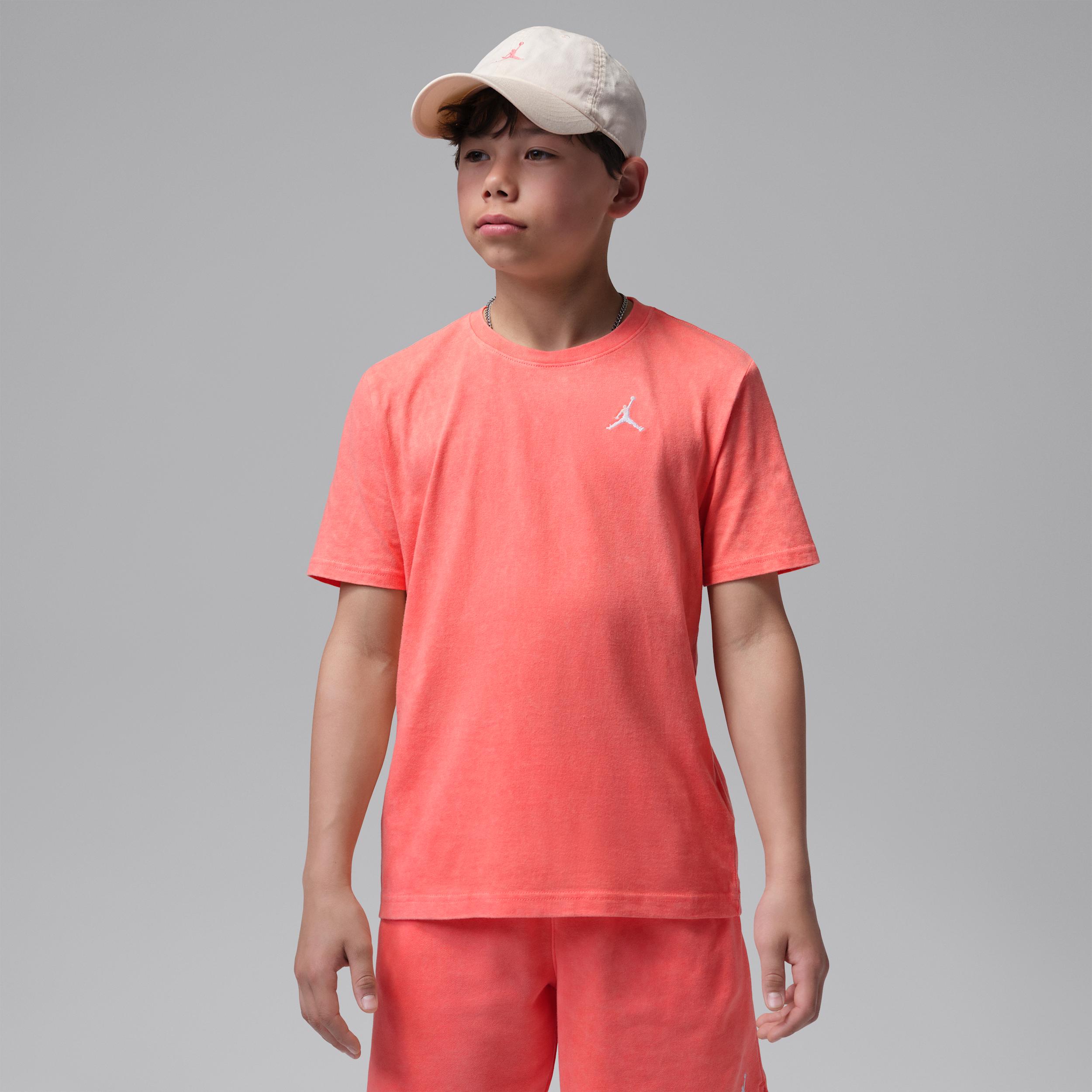 Jordan Big Kids' Air Embroidered Acid Wash T-Shirt by JORDAN