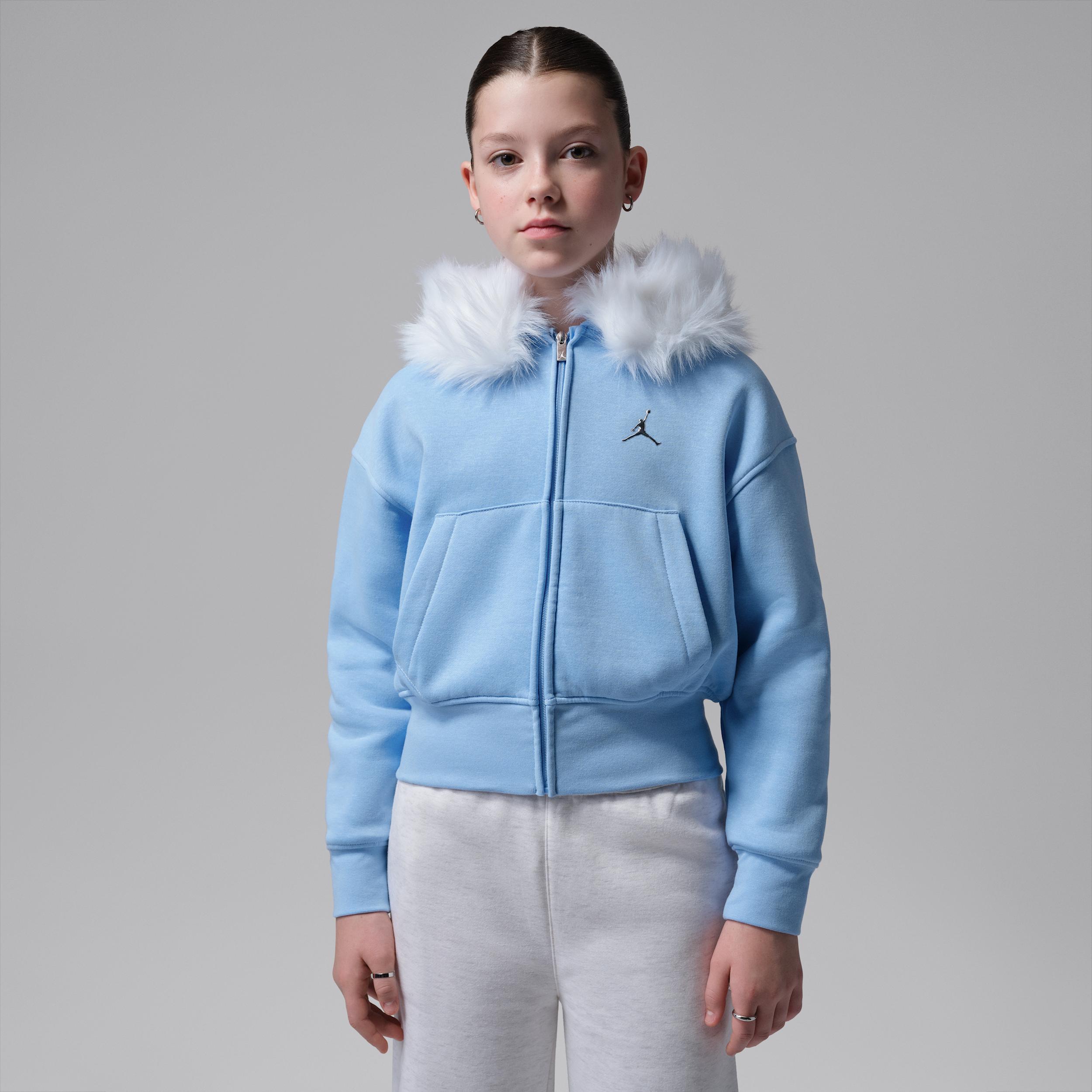 Jordan Big Kids' Brooklyn Fireside Cozy Full-Zip Hoodie by JORDAN