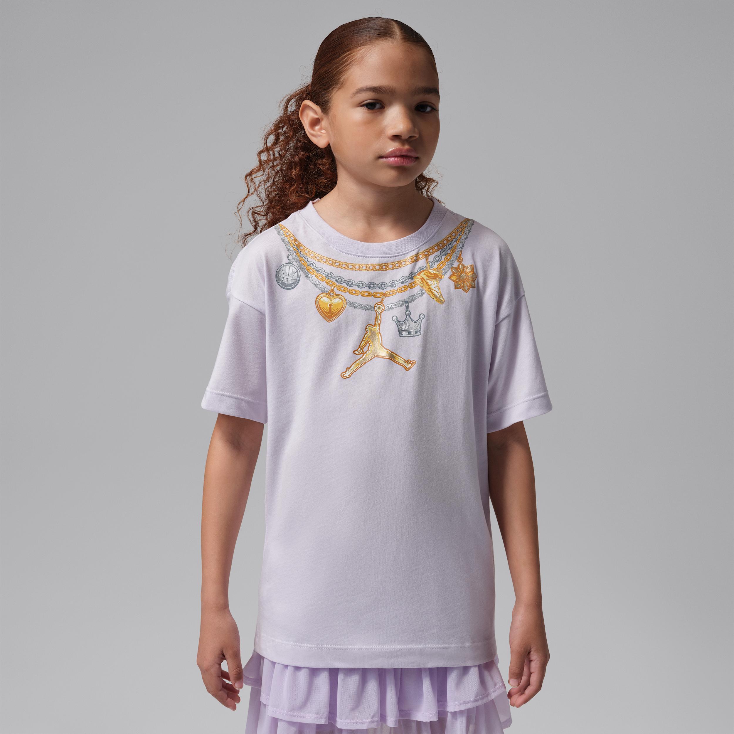Jordan Big Kids' Charm Necklace T-Shirt by JORDAN