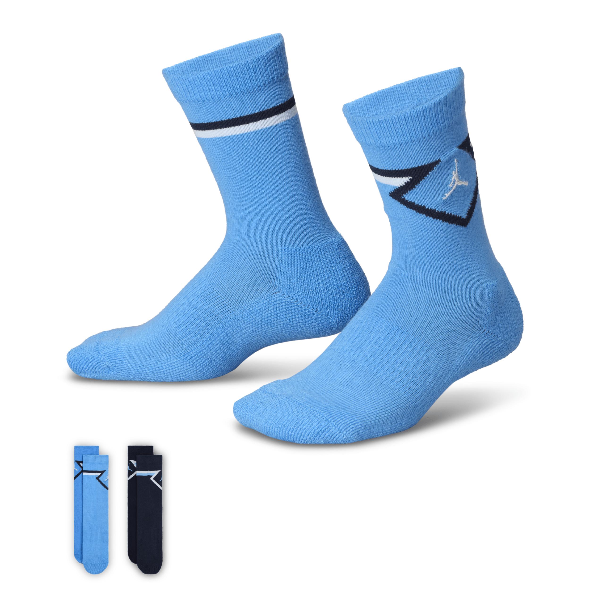 Jordan Big Kids' Diamond High Crew Socks (2 Pairs) by JORDAN