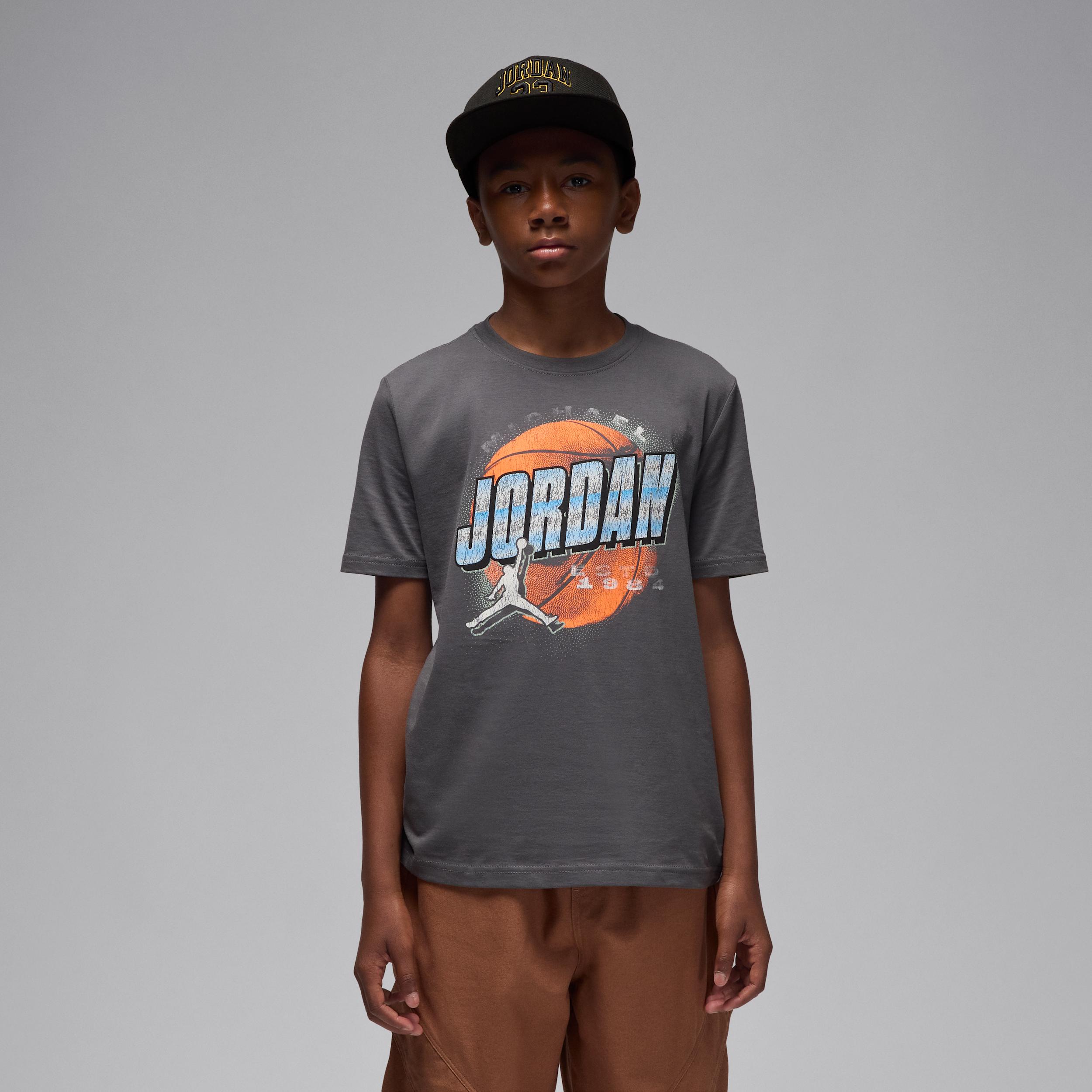 Jordan Big Kids' Distressed Chrome T-Shirt by JORDAN