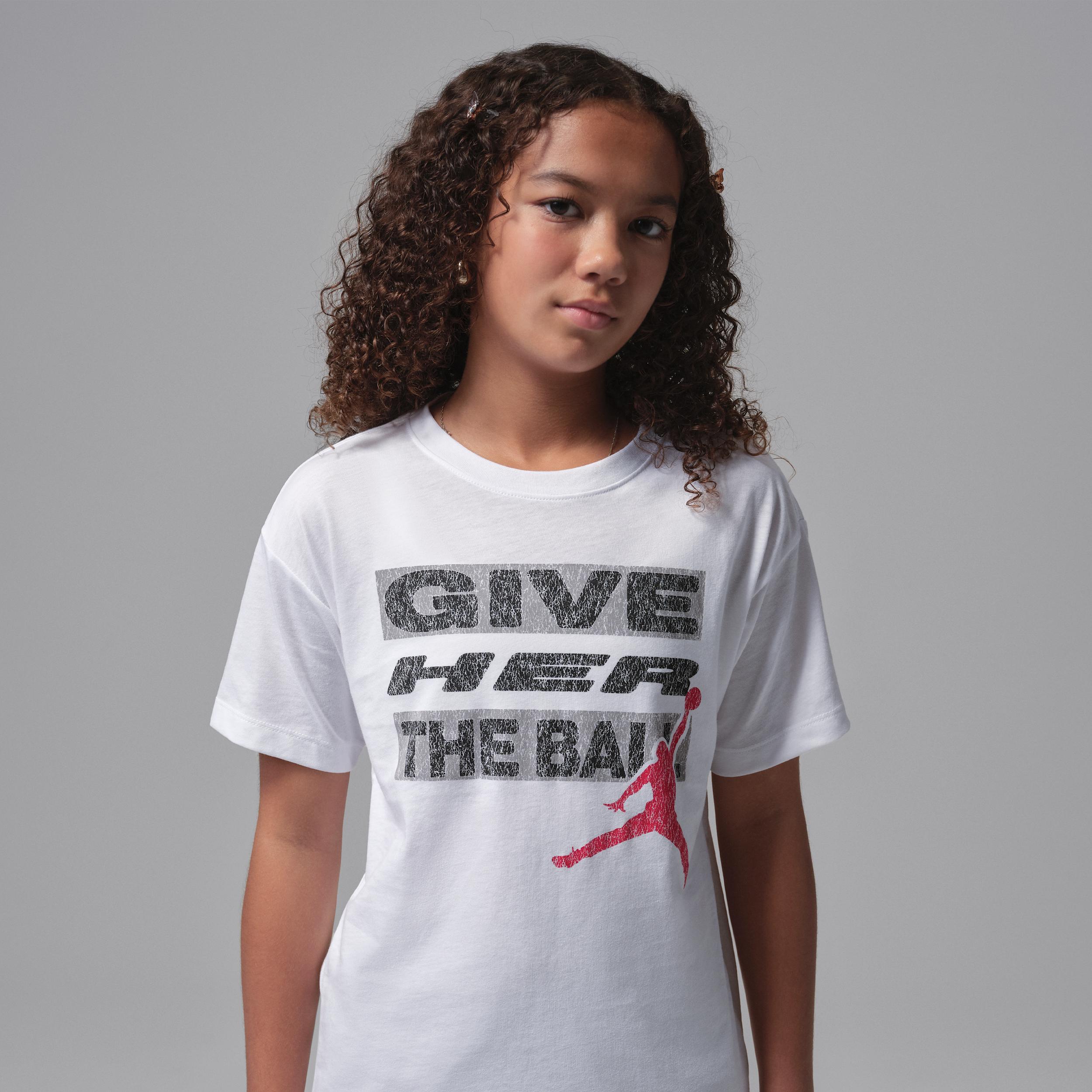 Jordan Big Kids' "Give Her the Ball" T-Shirt by JORDAN