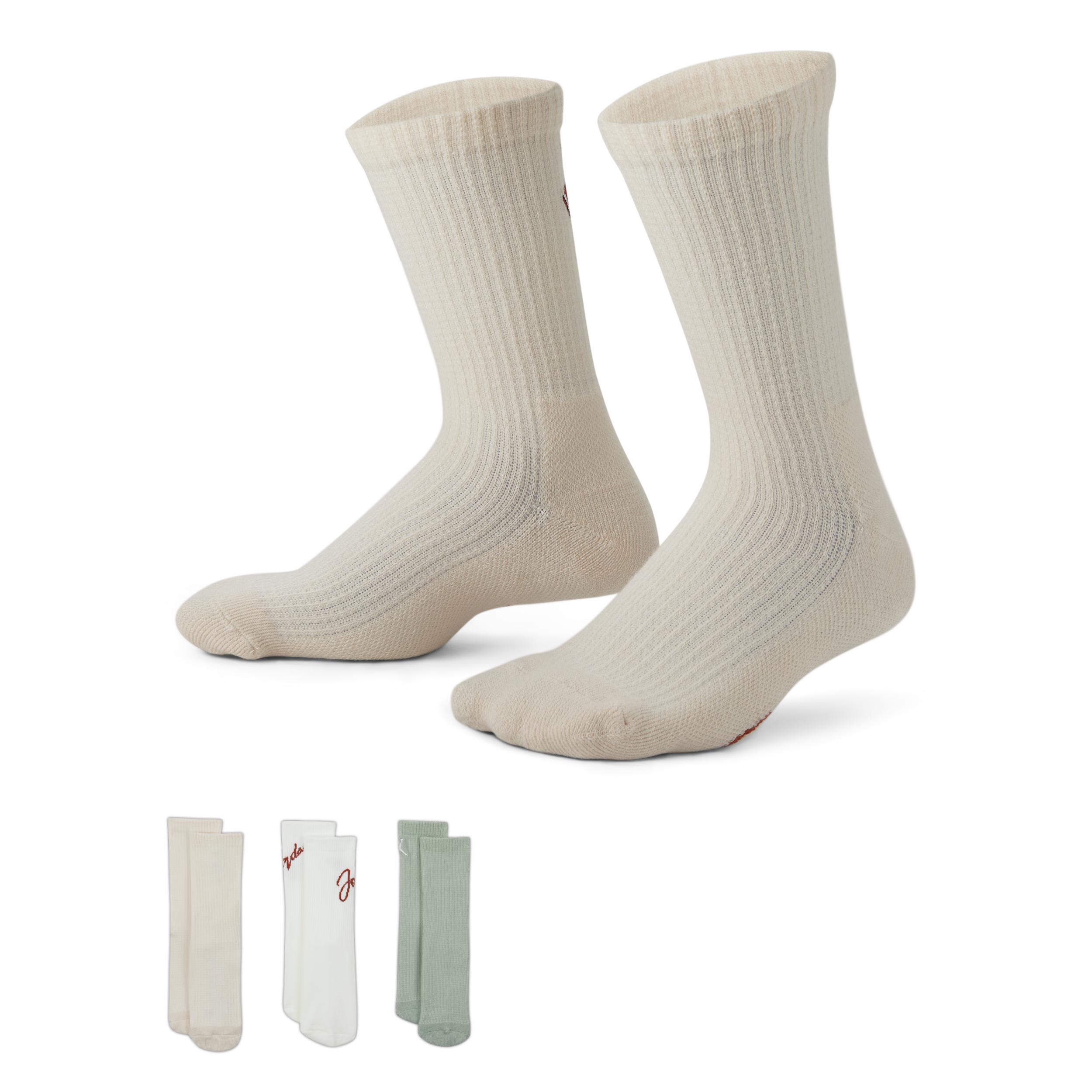 Jordan Big Kids' Shorty Crew Socks (3 Pairs) by JORDAN