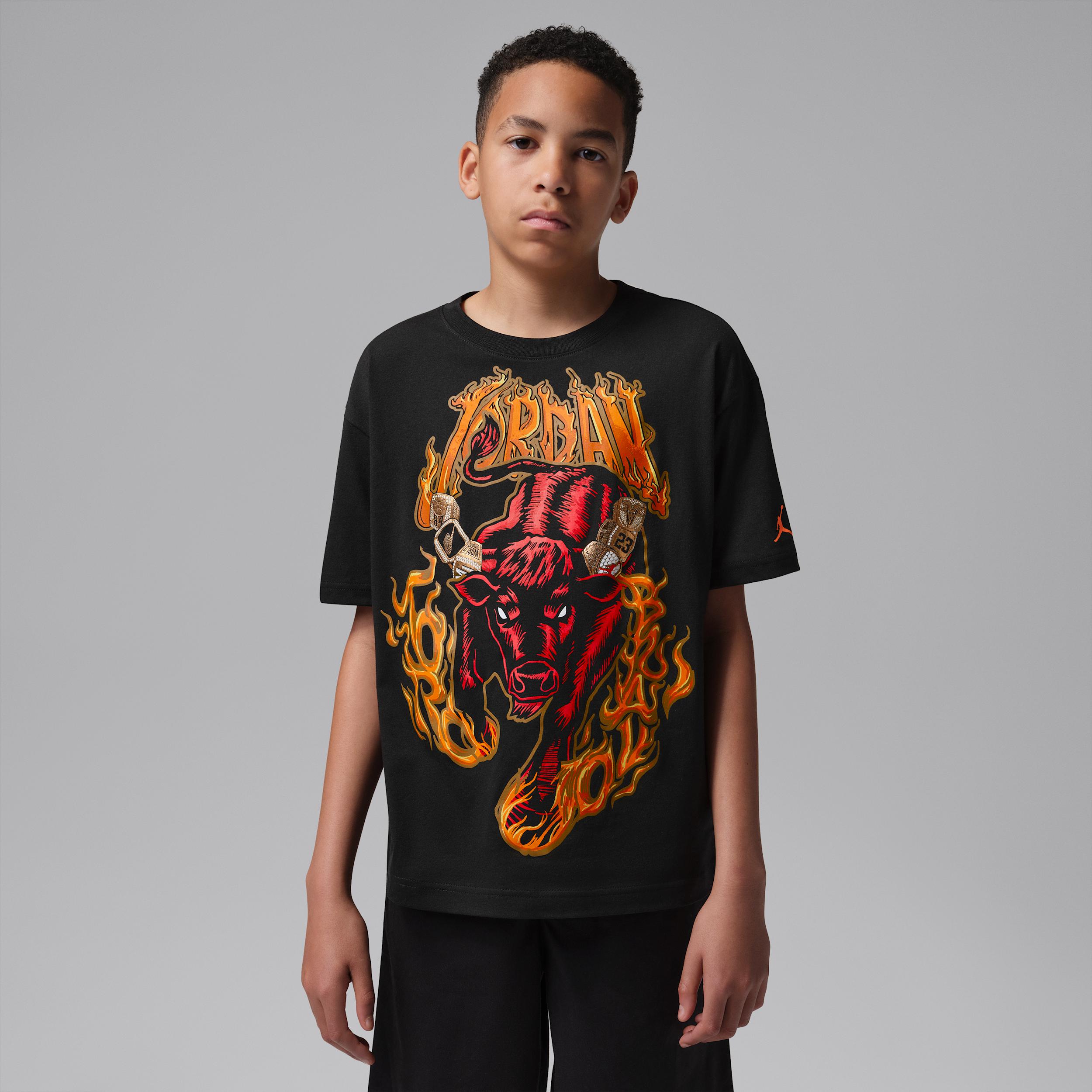 Jordan Big Kids' Toro Bravo Rings Retro T-Shirt by JORDAN