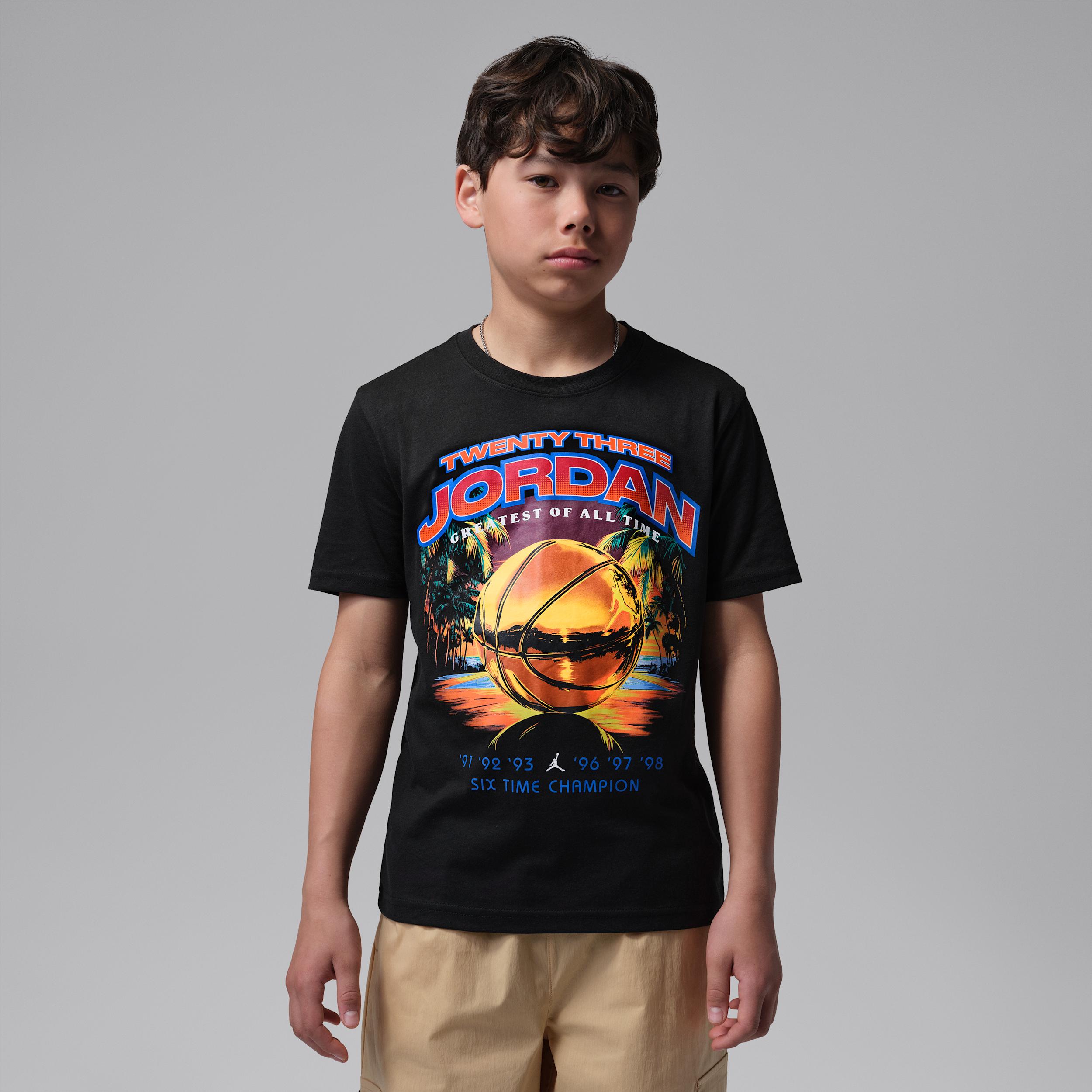 Jordan Big Kids' Venice Beach Hoops T-Shirt by JORDAN