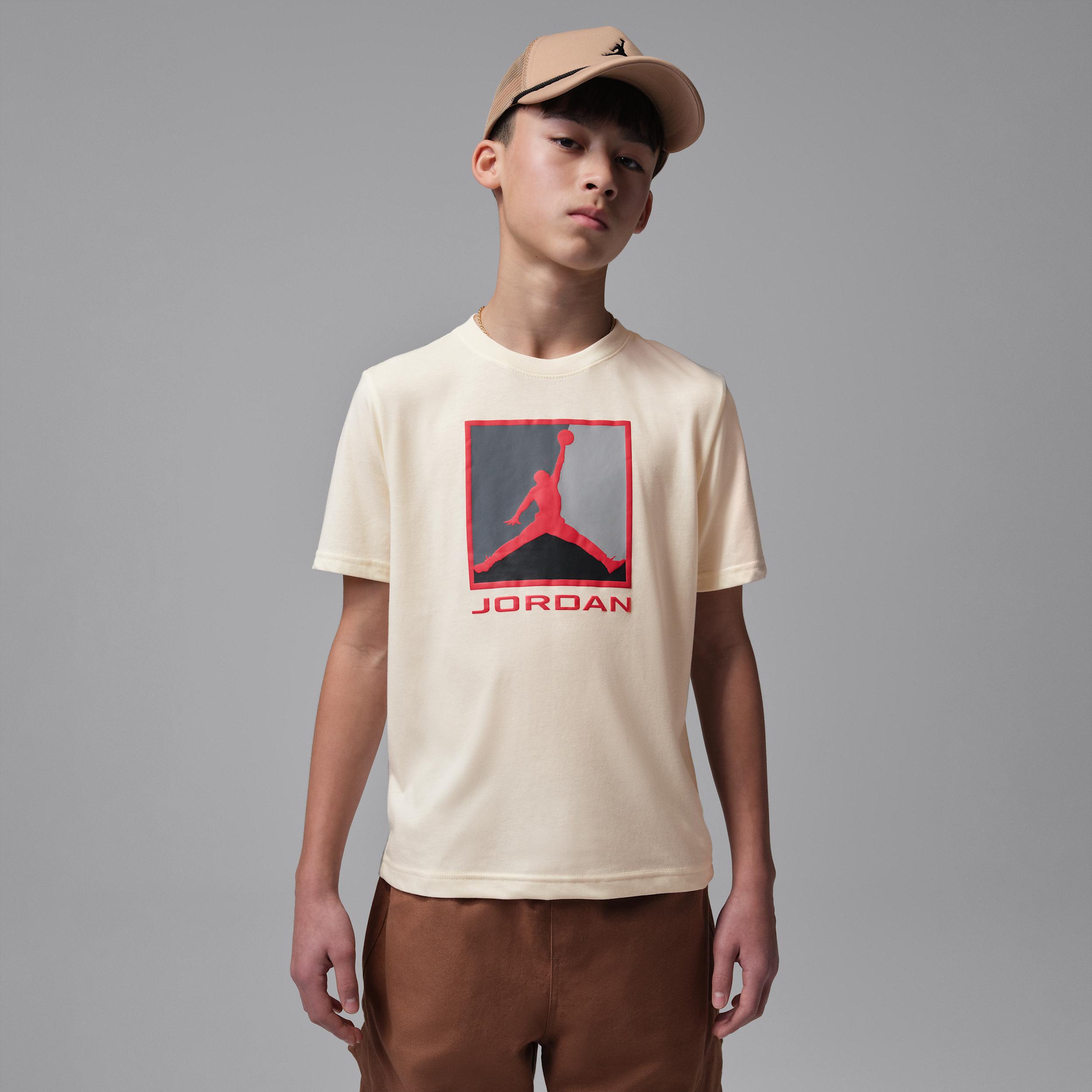 Jordan Flight Essentials Big Kids' Boxed Logo 3.0 T-Shirt by JORDAN