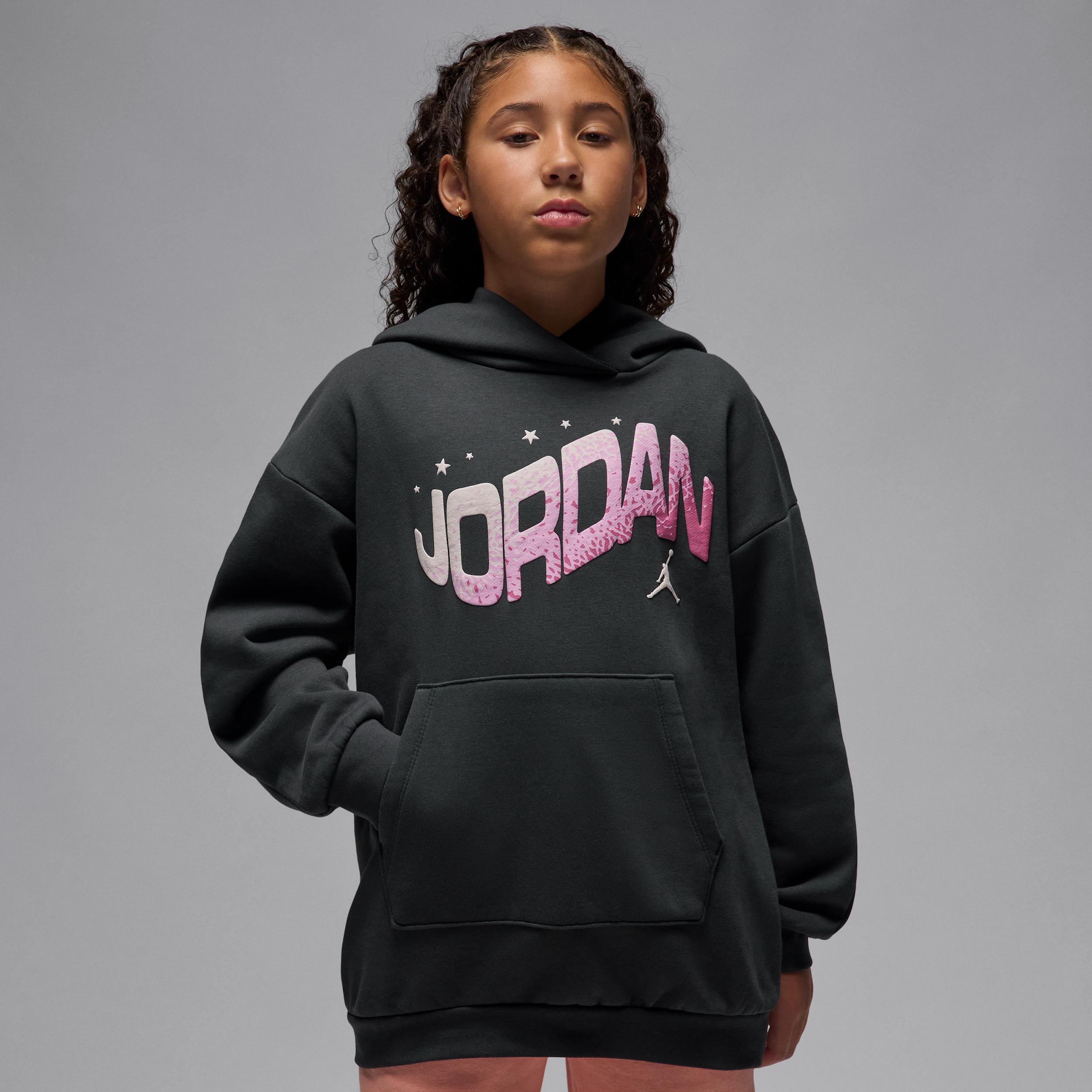 Jordan Jumpman Club Big Kids' Oversized Satin Pullover Hoodie by JORDAN