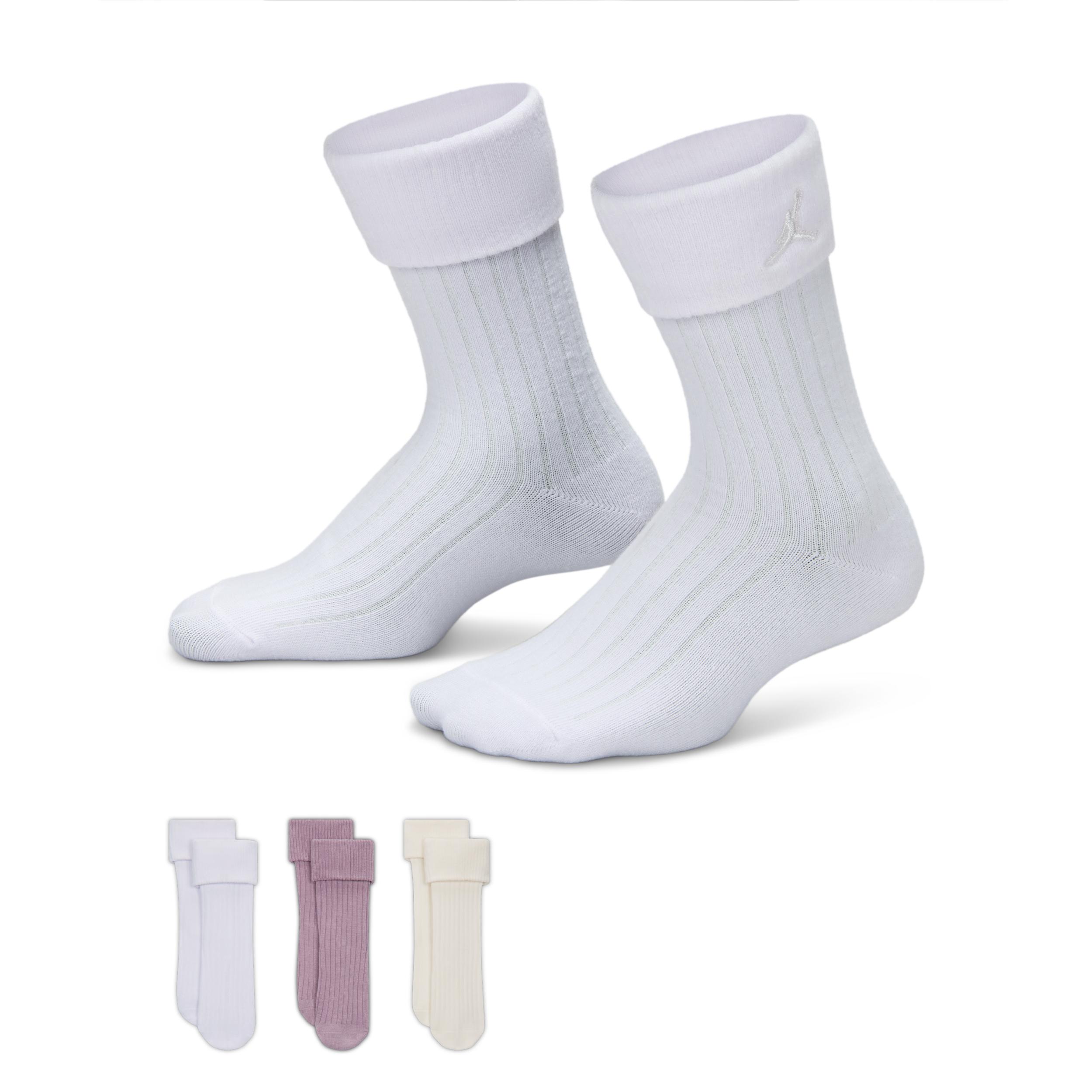 Jordan Kids' Foldover Micro Crew Socks (3 Pairs) by JORDAN