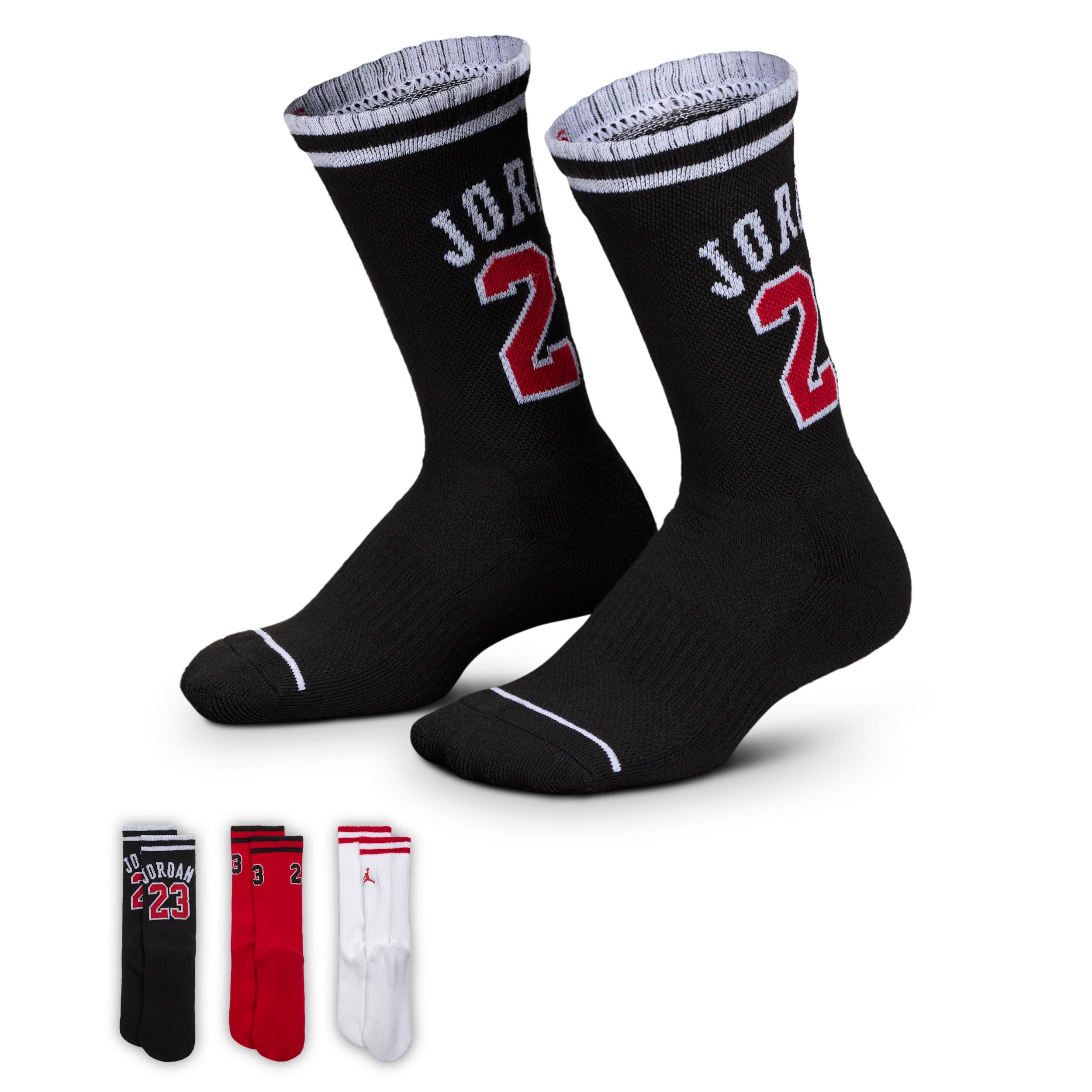 Jordan Kids' Varsity Jersey Crew Socks (3 Pairs) by JORDAN
