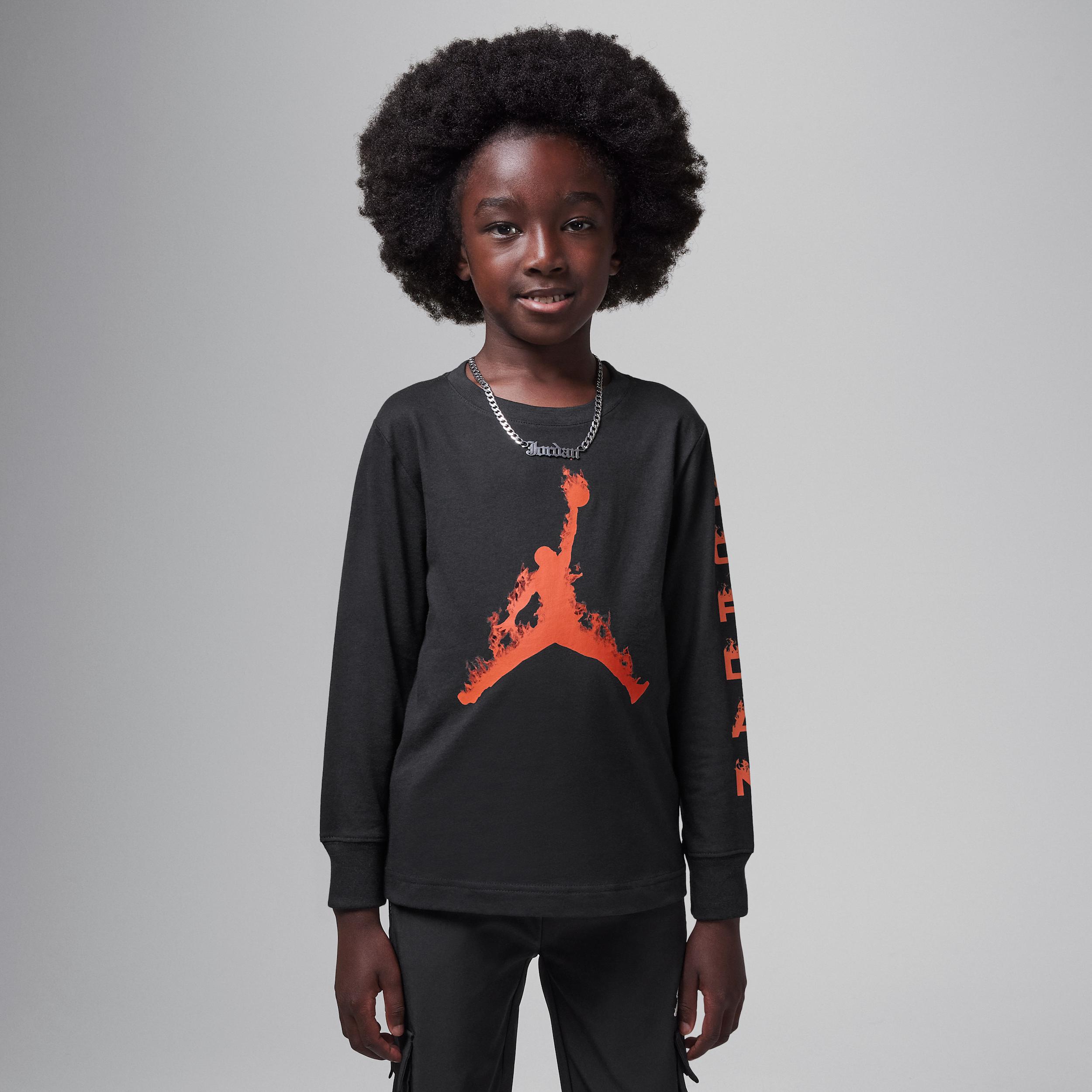 Jordan Little Kids' "Up In Flames" Long Sleeve T-Shirt by JORDAN