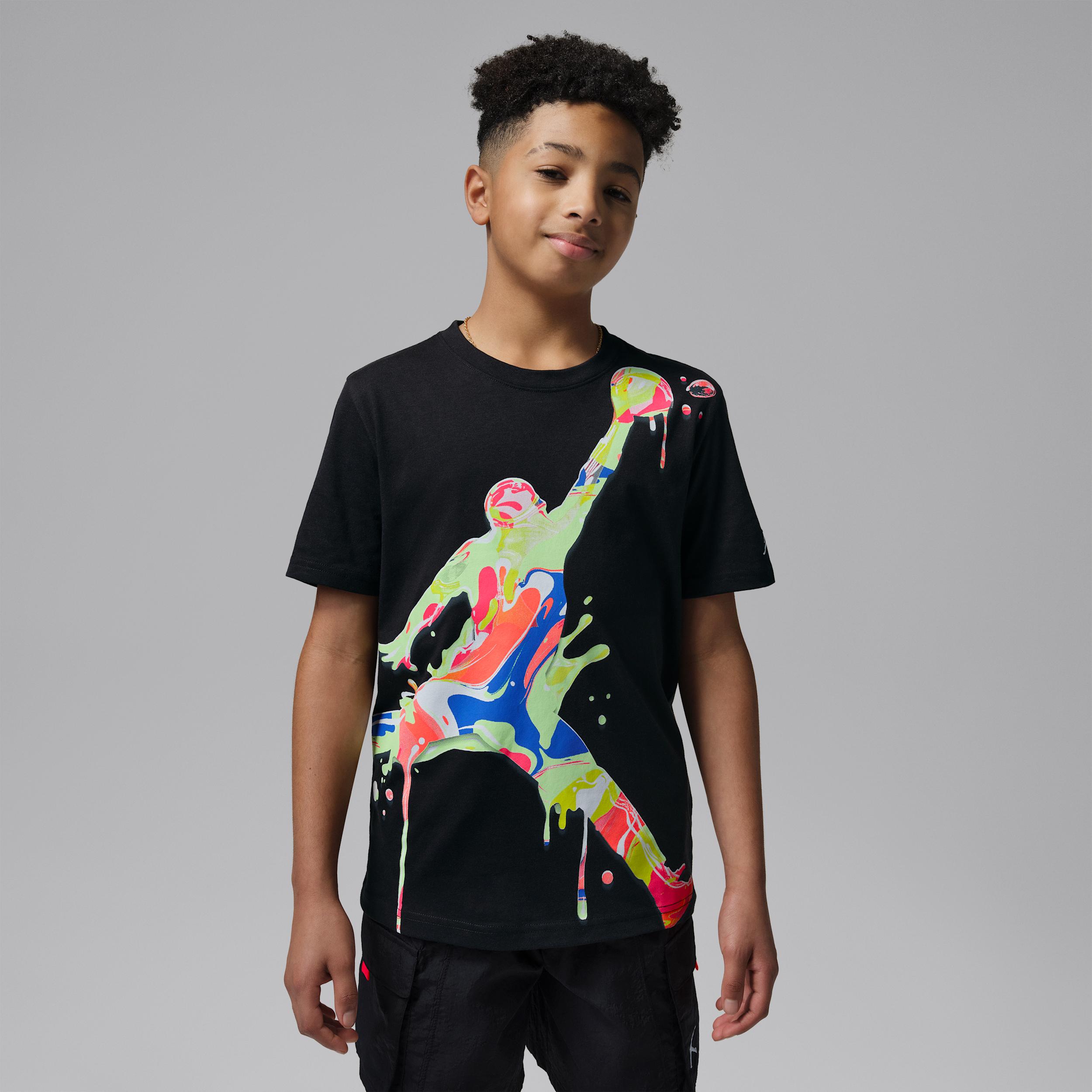 Jordan Super Splash Big Kids' Paint Spill Jumpman T-Shirt by JORDAN