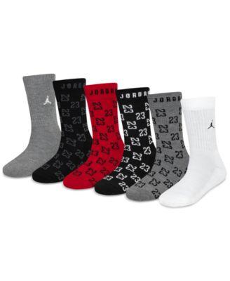 Kids 7-11 6-Pack Monogram Essential Crew Socks by JORDAN