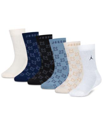 Kids 7-11 6-Pack Monogram Essential Crew Socks by JORDAN