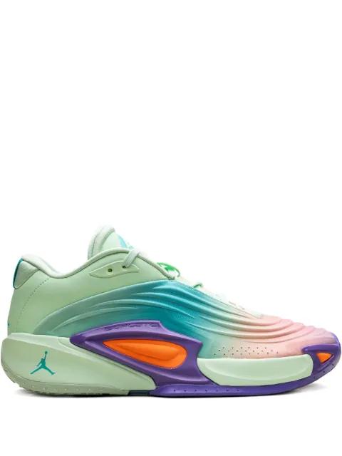 Luka 3 "Vapor Green/Cone/Psychic Purple/Hyper Jade" sneakers by JORDAN