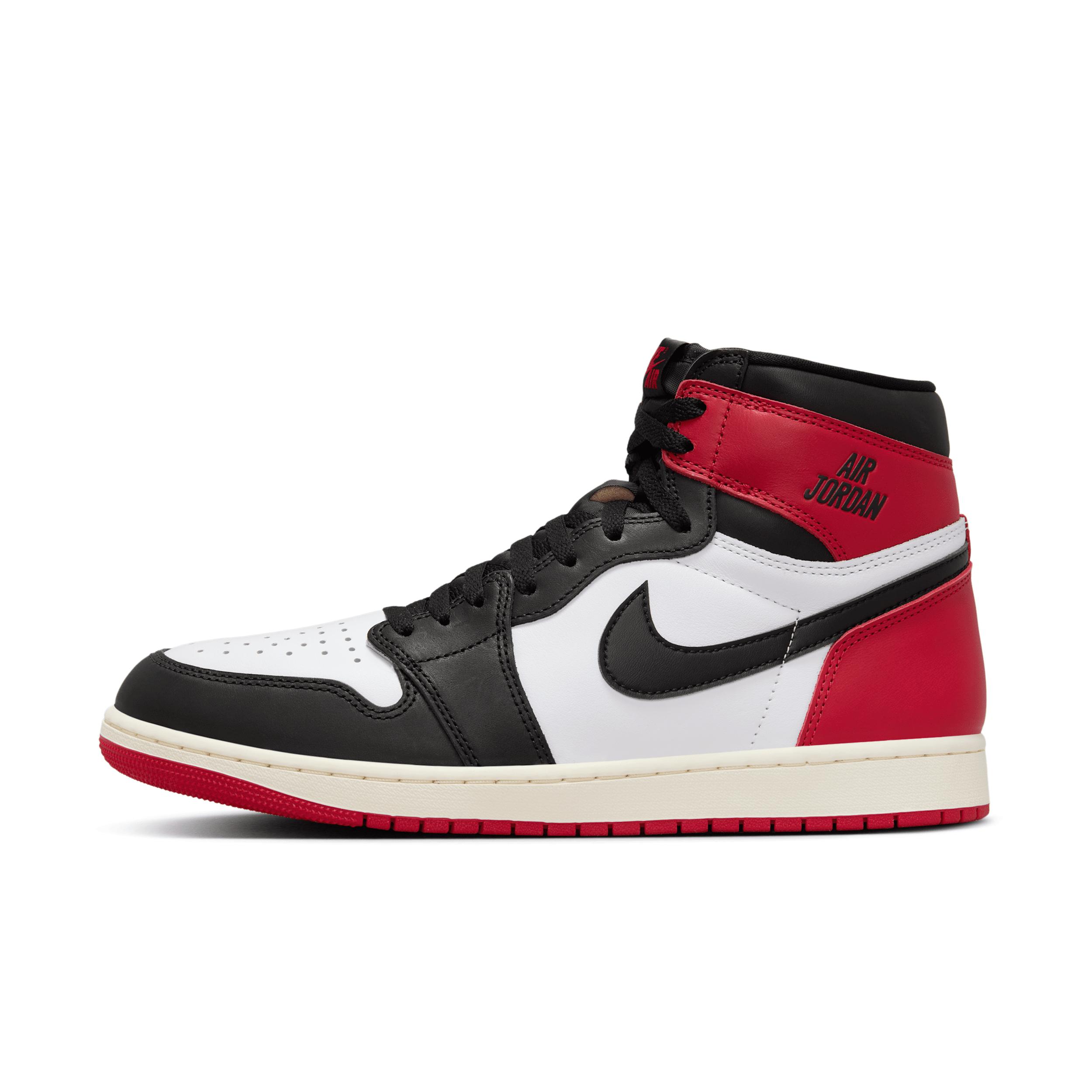Men's Air Jordan 1 Retro High OG "Black Toe" Shoes by JORDAN