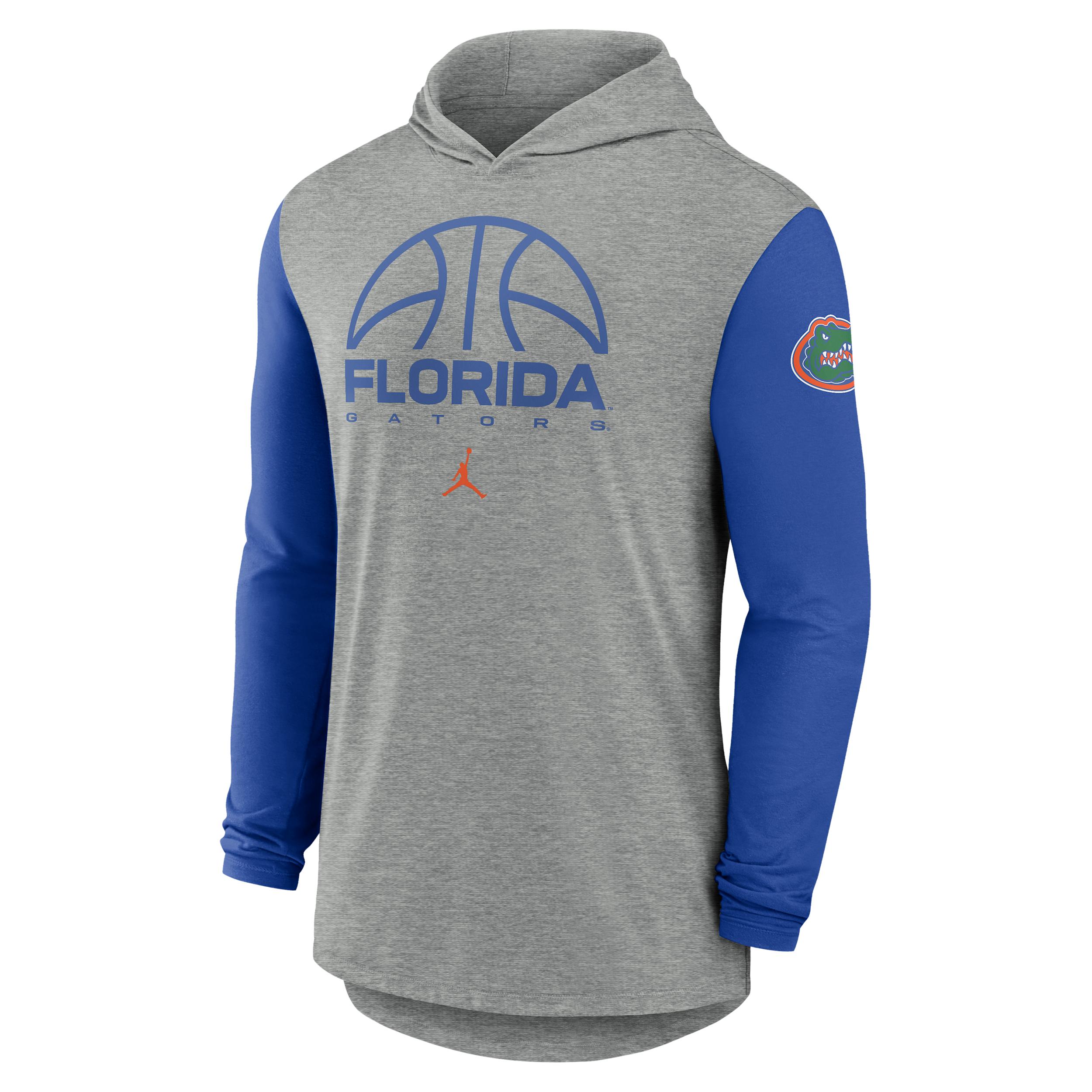 Men's Florida Basketball Jordan Brand Dri-FIT College Long-Sleeve Hooded T-Shirt by JORDAN