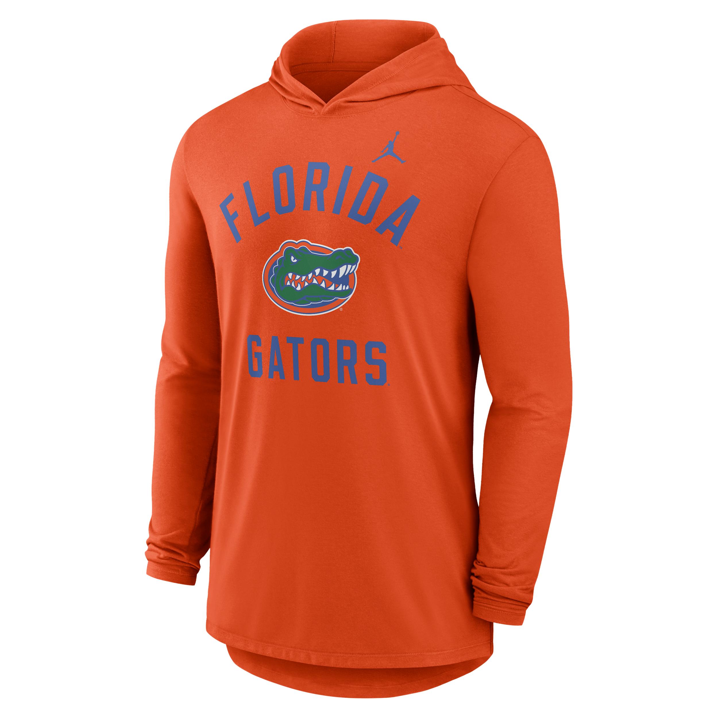Men's Florida Campus Arch Jordan Brand Dri-FIT College Long-Sleeve Hooded T-Shirt by JORDAN
