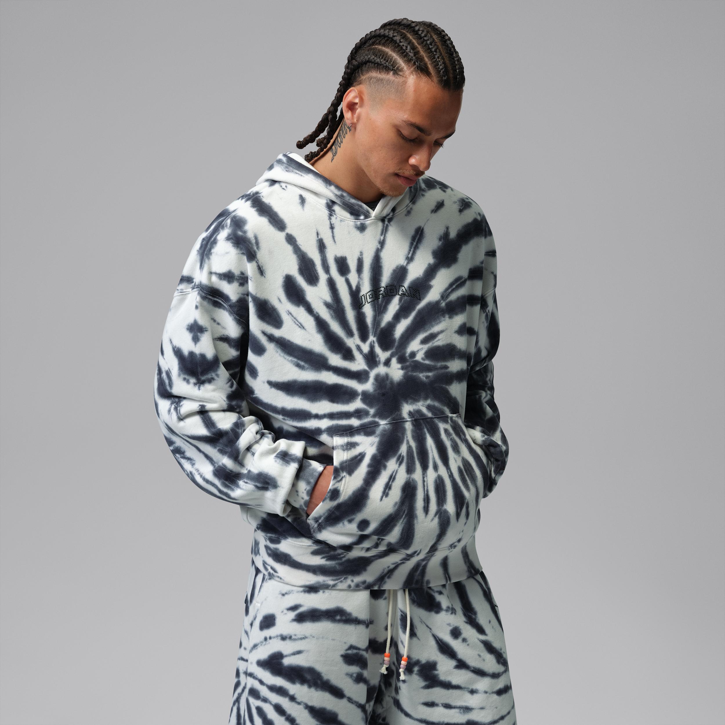Men's Jordan Brooklyn Fleece Tie-Dye Pullover Festival Hoodie by JORDAN