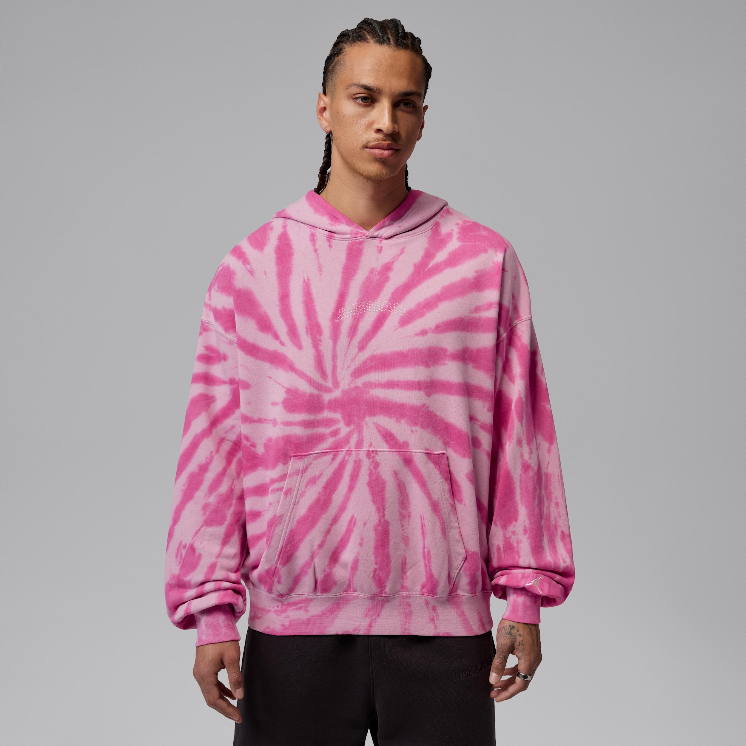 Men's Jordan Brooklyn Fleece Tie-Dye Pullover Festival Hoodie by JORDAN