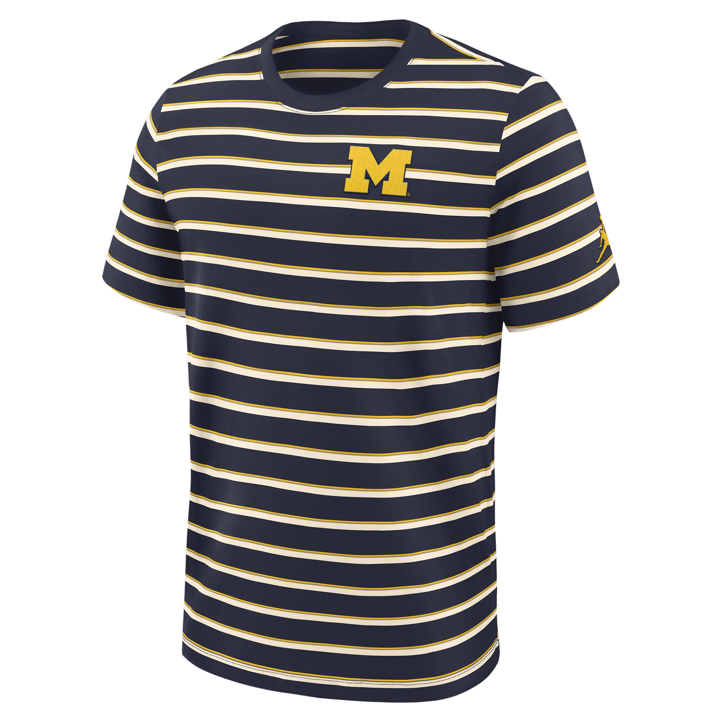 Men's Michigan Athletic Prep Legacy Summit Stripe Jordan Brand College T-Shirt by JORDAN