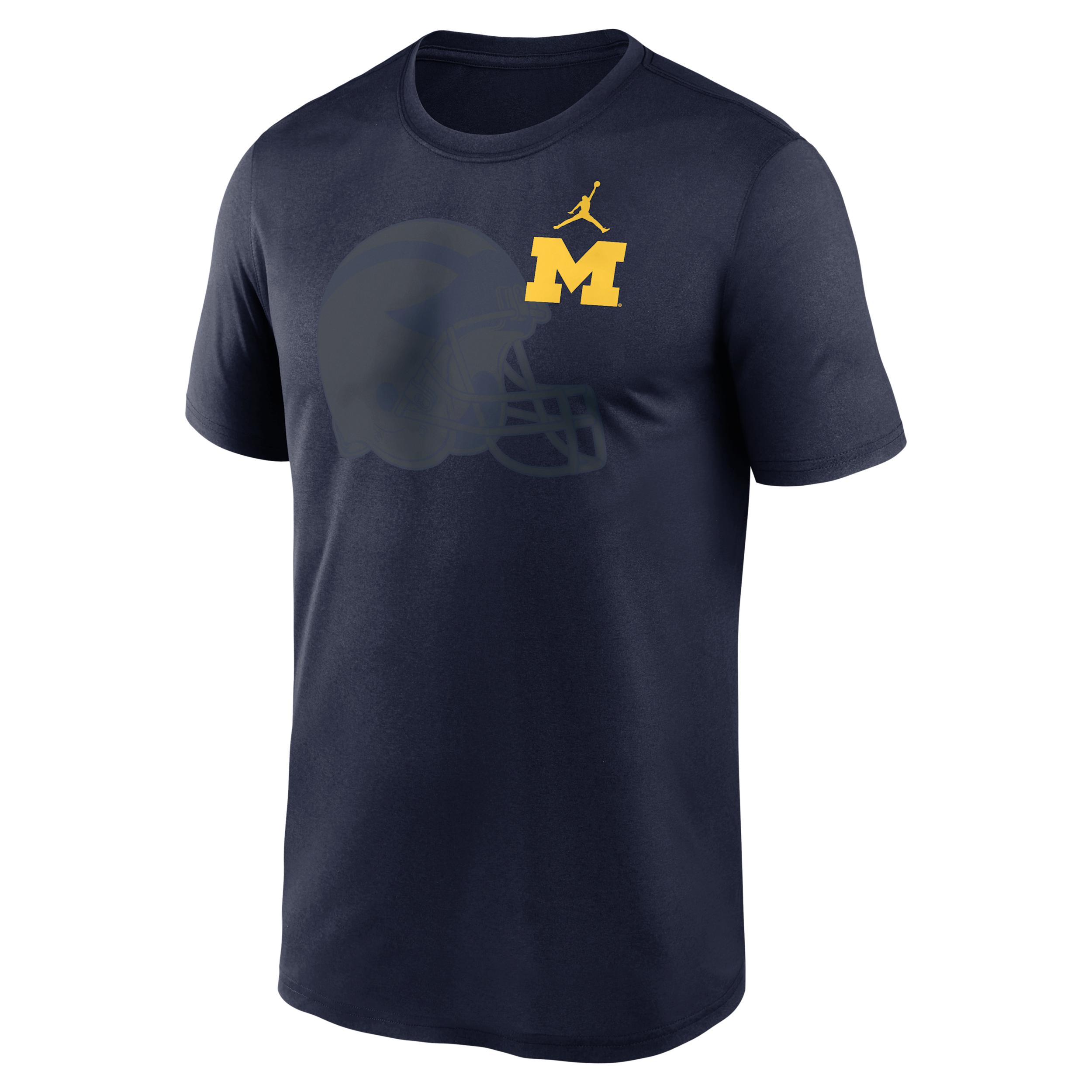 Men's Michigan Campus Legend Shadow Logo Jordan Dri-FIT College T-Shirt by JORDAN