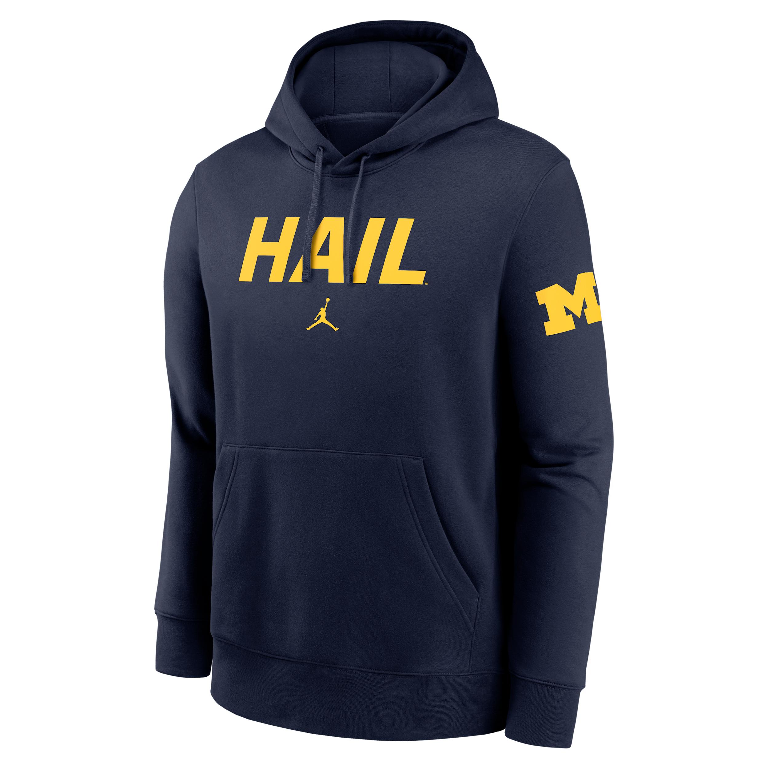 Men's Michigan Club 2-Hit Nickname Jordan Brand College Pullover Hoodie by JORDAN
