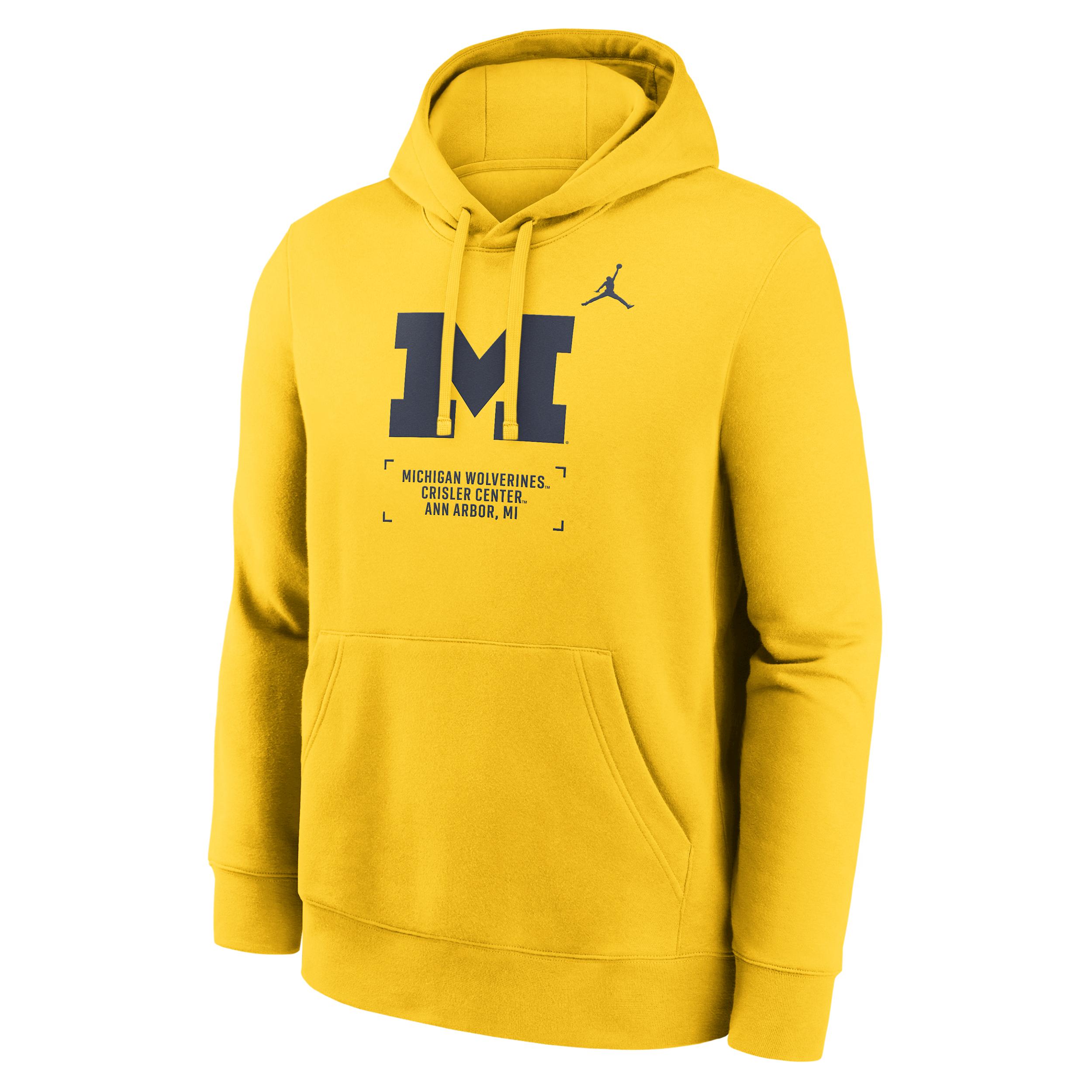 Men's Michigan Club Basketball 2-Hit Jordan College Pullover Hoodie by JORDAN