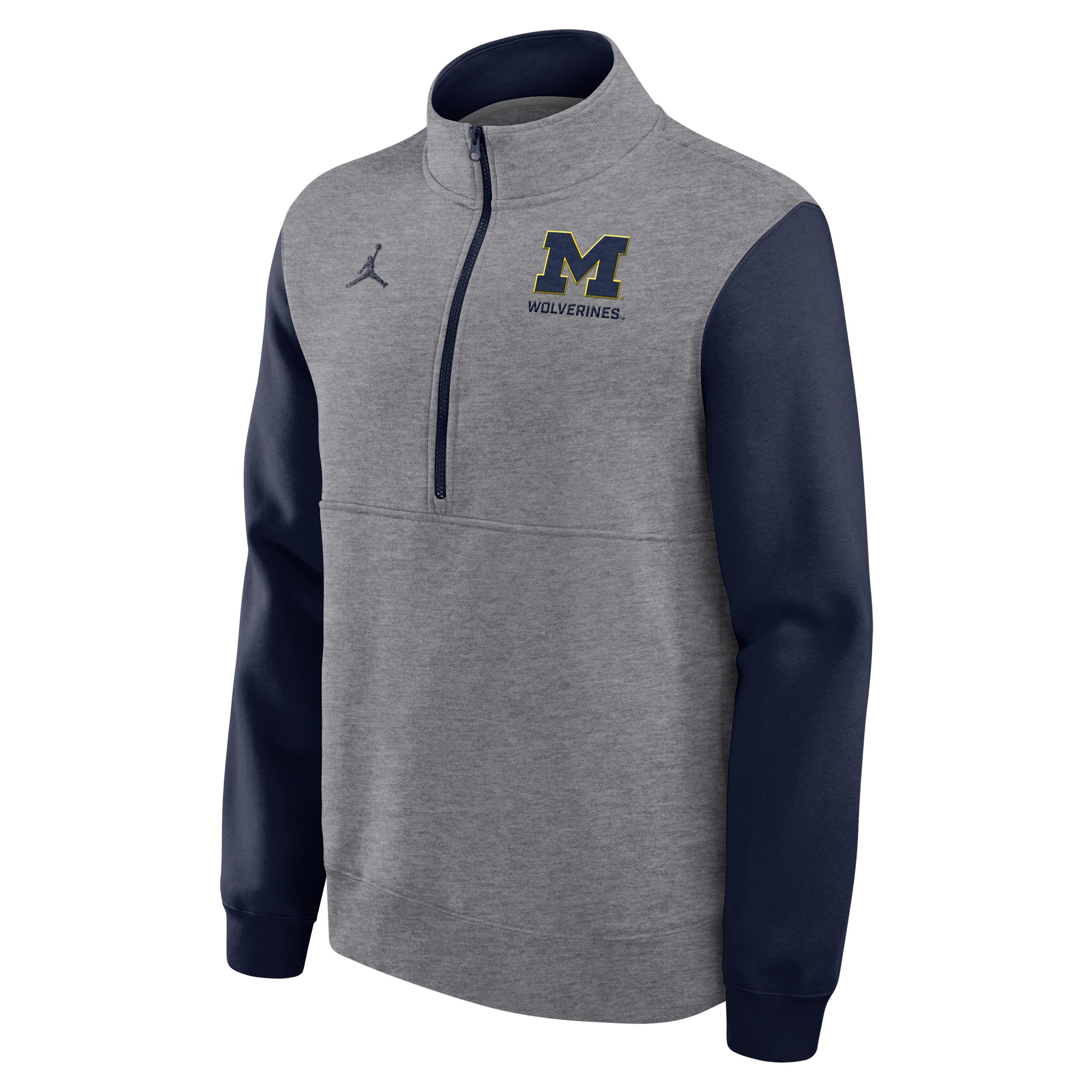 Men's Michigan Club Jordan Brand College 1/2-Zip Crew by JORDAN