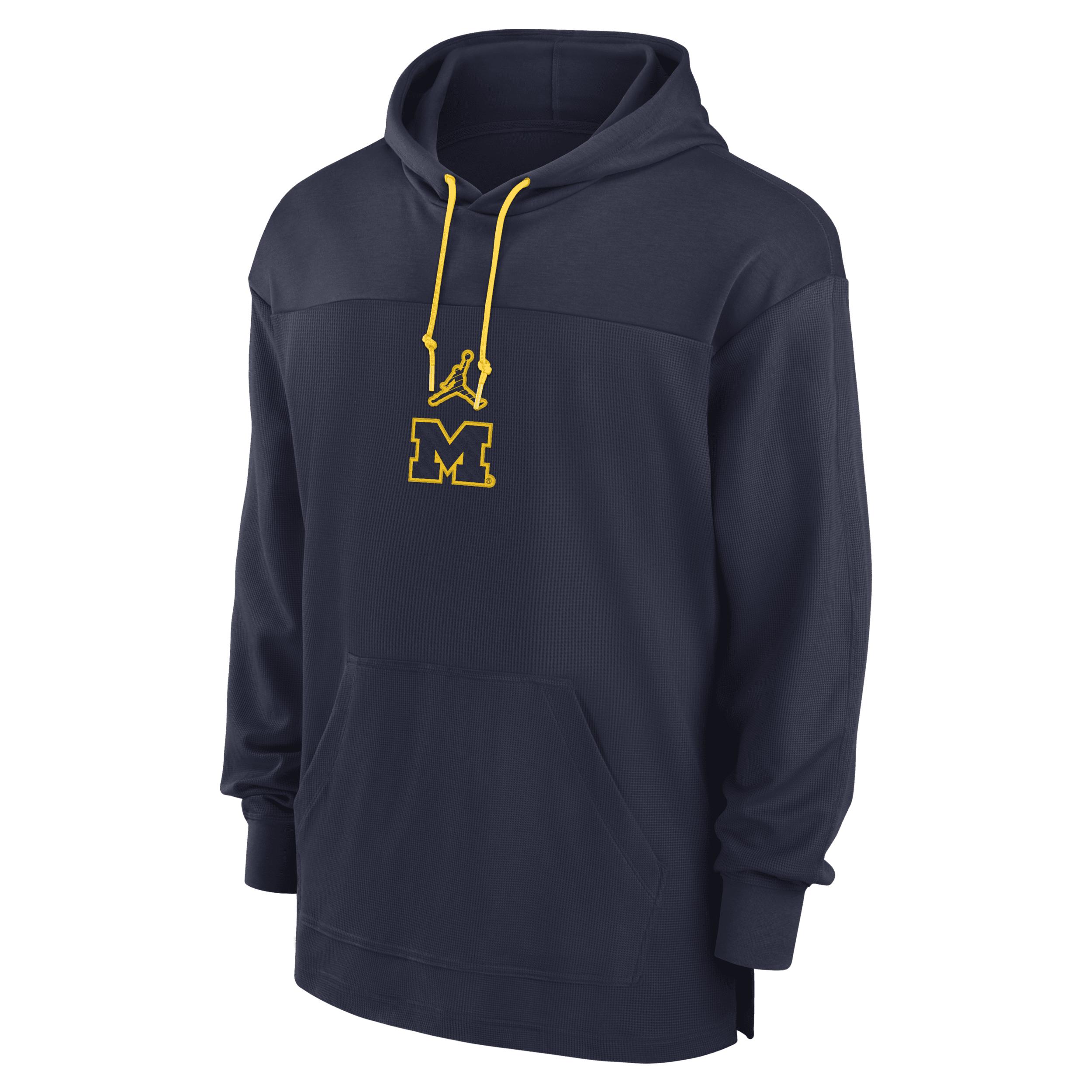 Men's Michigan Wolverines Sideline Jersey Jordan Dri-FIT College Pullover Hoodie by JORDAN