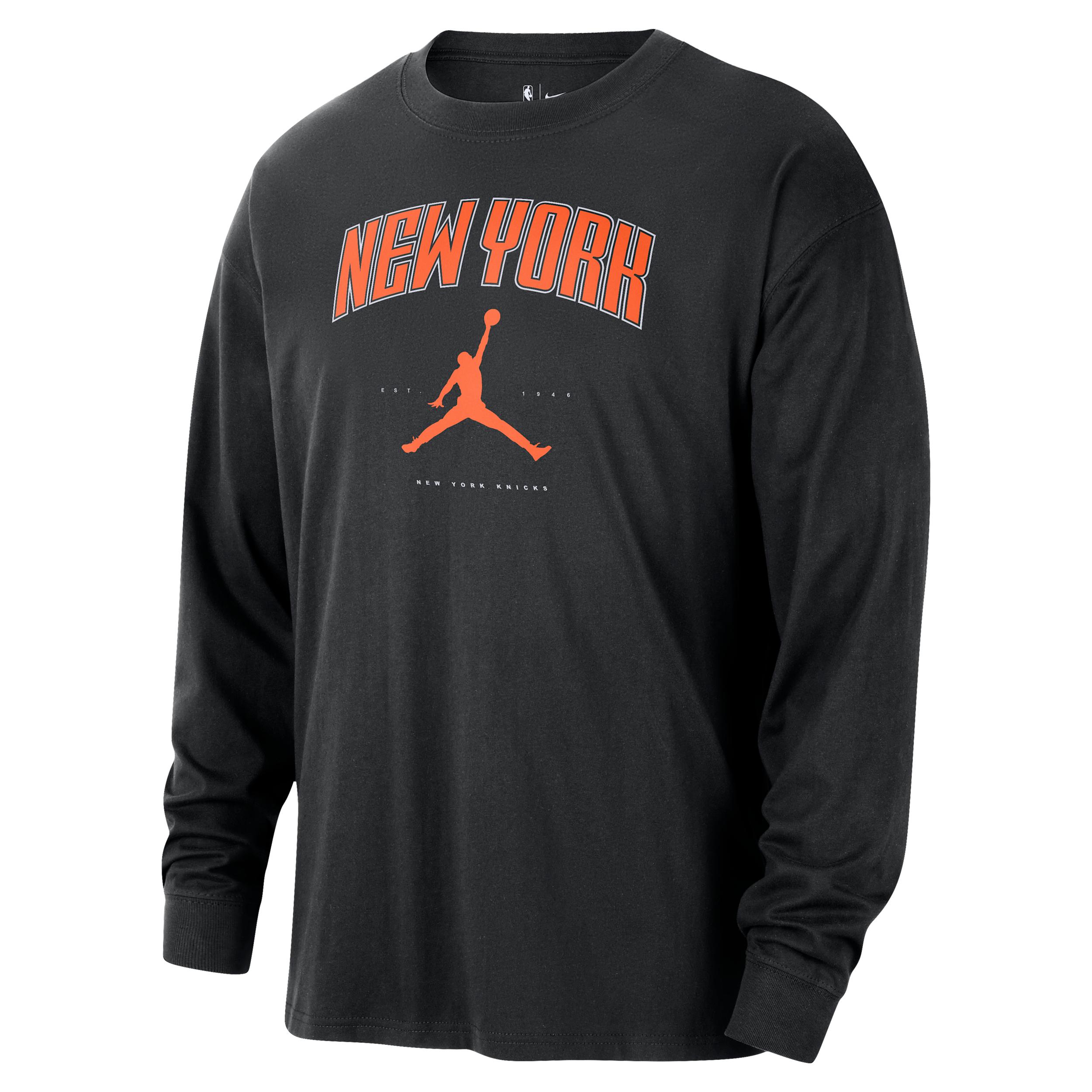 Men's New York Knicks Essential Jordan NBA Long-Sleeve T-Shirt by JORDAN Men's New York Knicks Essential Jordan NBA Long-Sleeve T-Shirt by JORDAN