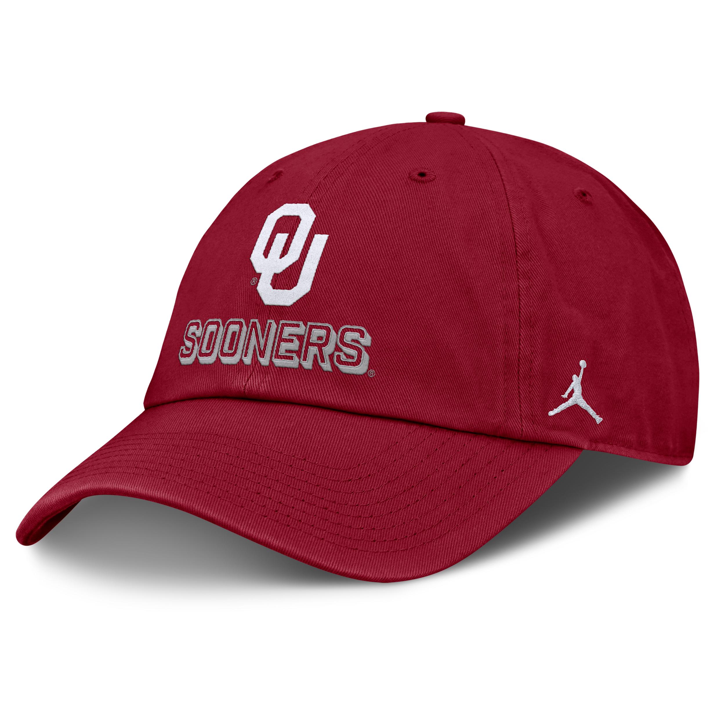 Men's Oklahoma On-Field Club Gameday Jordan Brand College Adjustable Hat by JORDAN