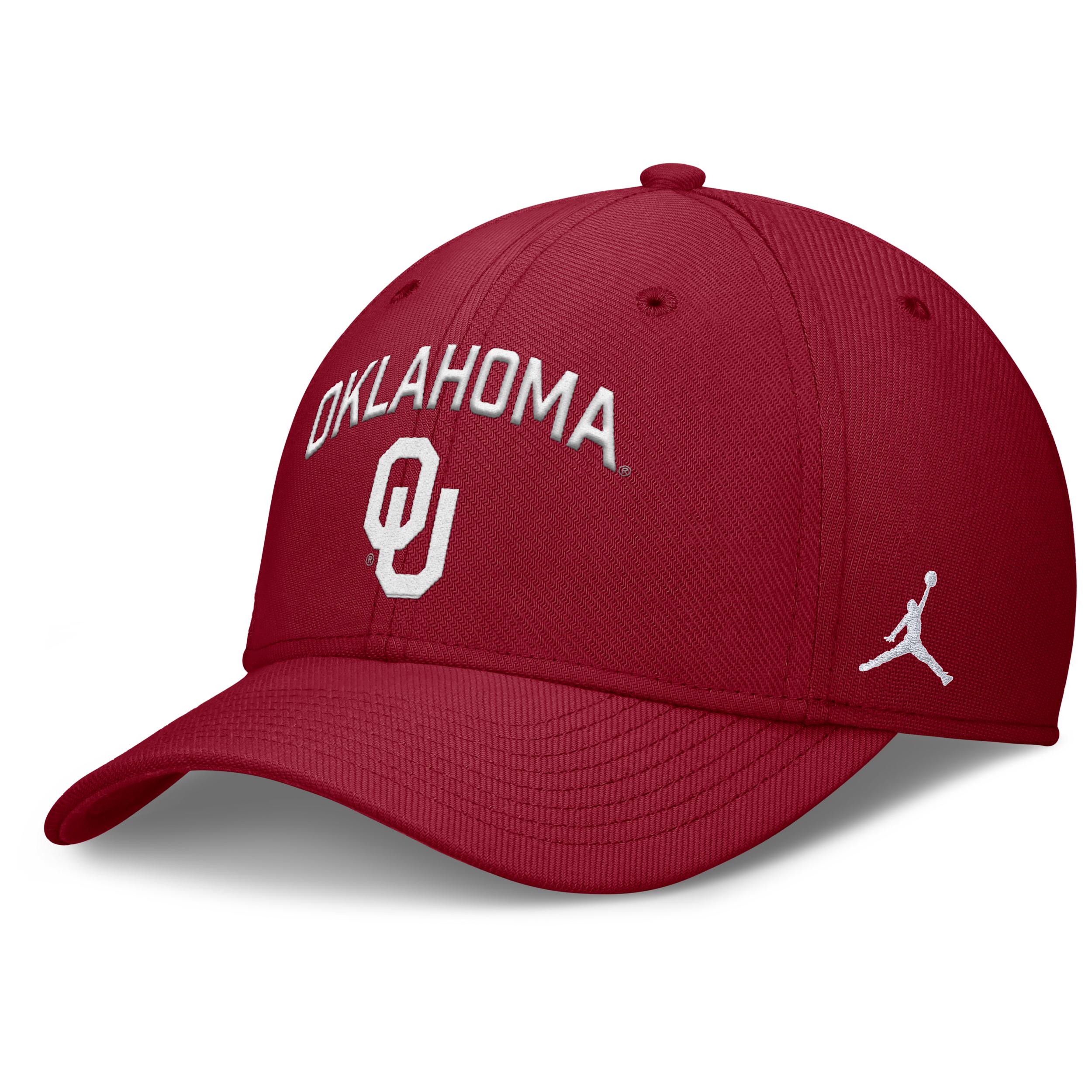Men's Oklahoma On-Field Rise Swoosh Jordan Brand Dri-FIT College Hat by JORDAN