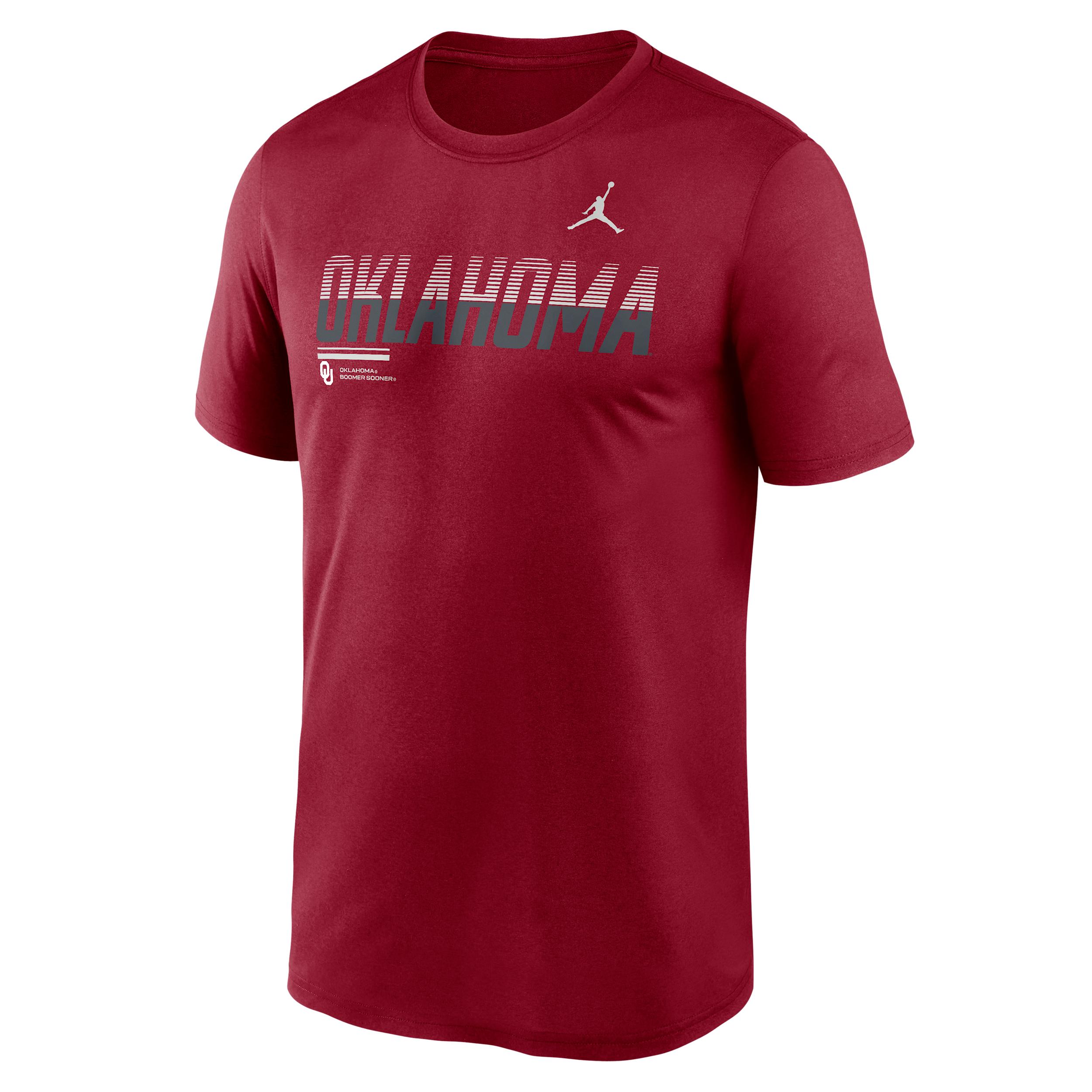 Men's Oklahoma Sideline Legend Jordan Brand Dri-FIT College T-Shirt by JORDAN