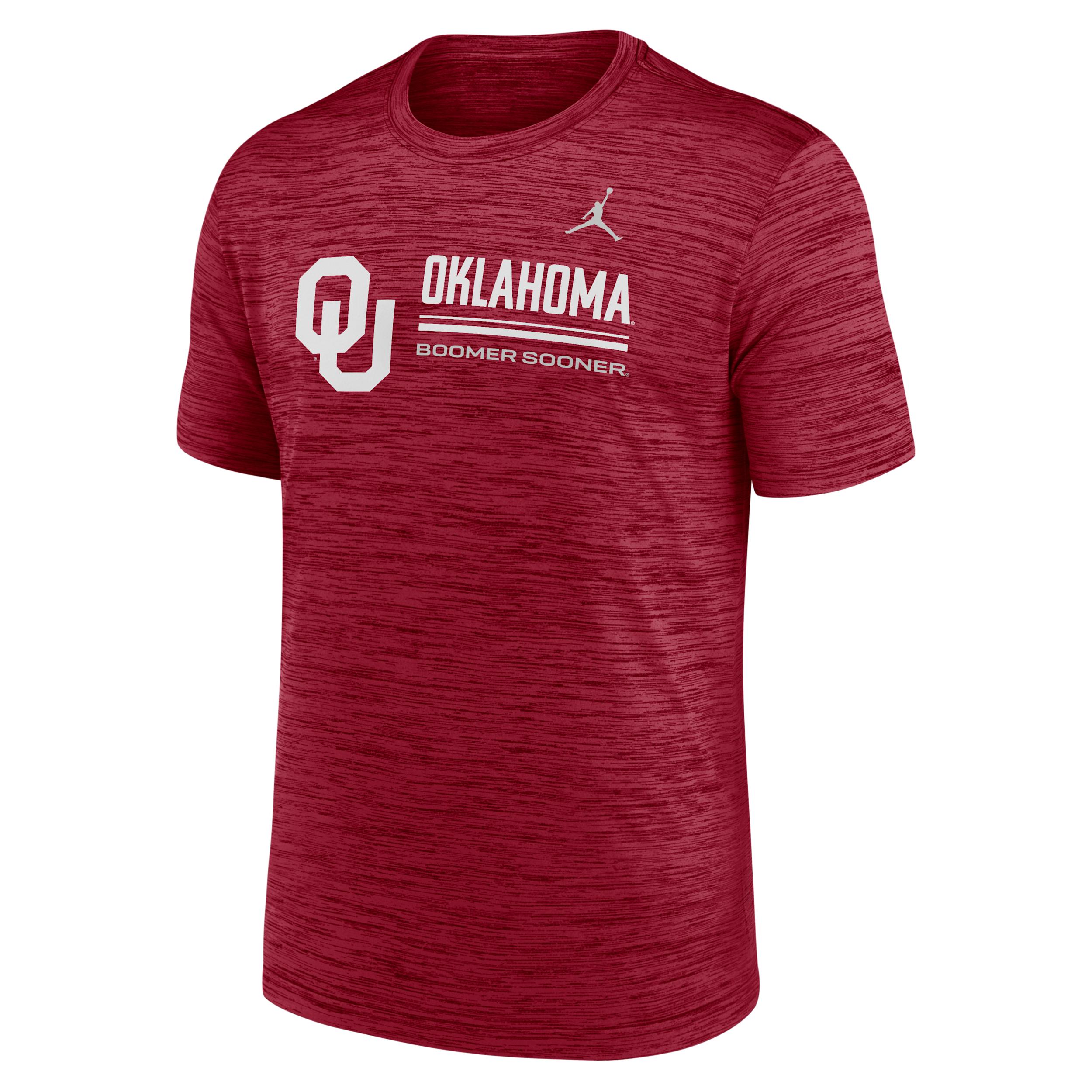 Men's Oklahoma Sideline Velocity Jordan Brand Dri-FIT College T-Shirt by JORDAN