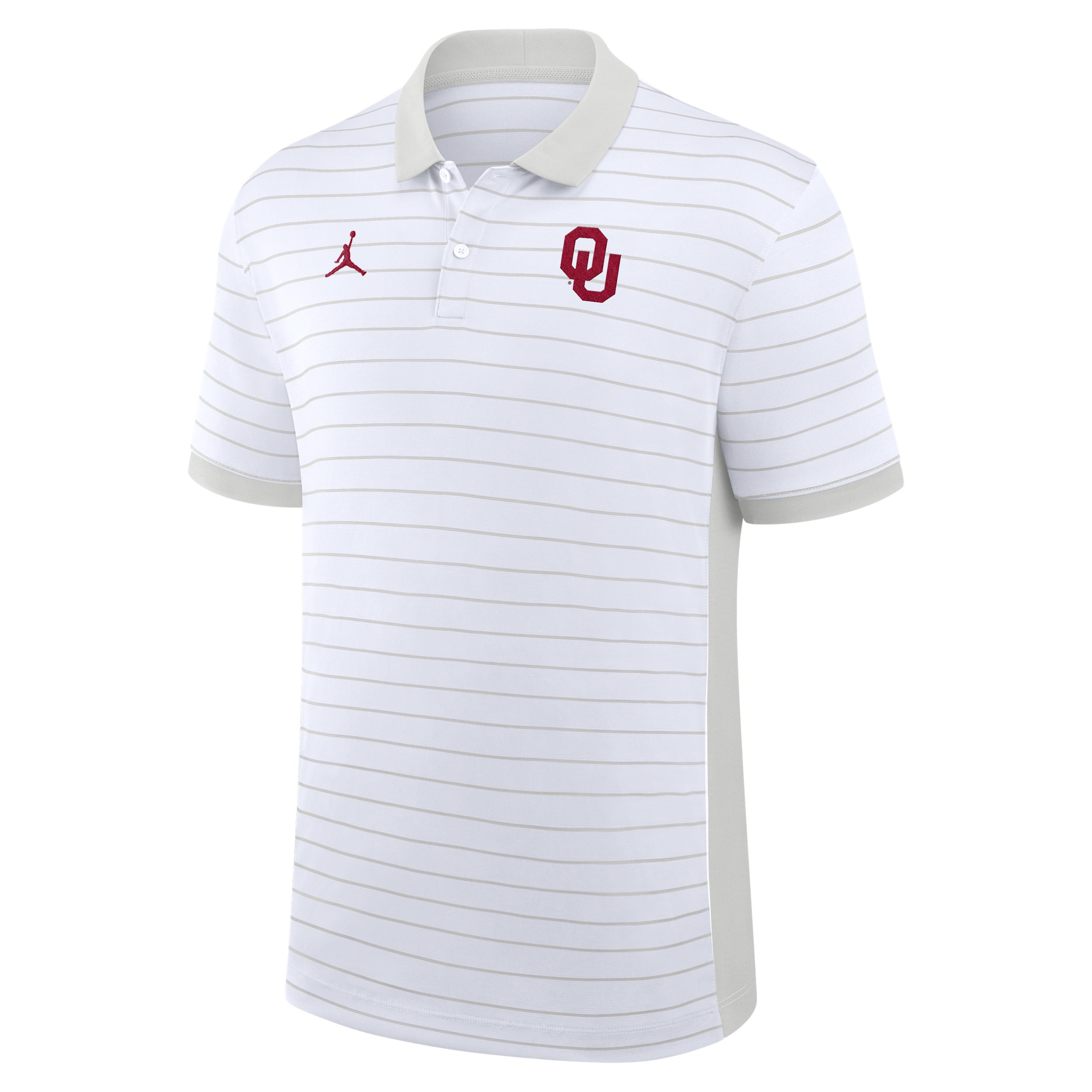 Men's Oklahoma Sideline Victory Stripe Jordan Brand Dri-FIT College Polo by JORDAN
