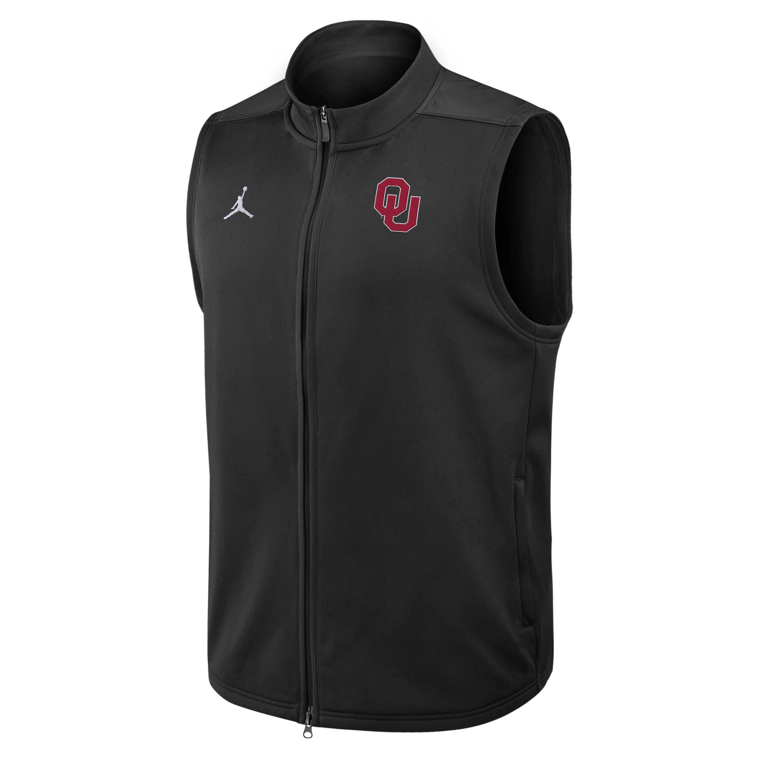 Men's Oklahoma Victory Jordan Brand Therma-FIT College Full-Zip Vest by JORDAN