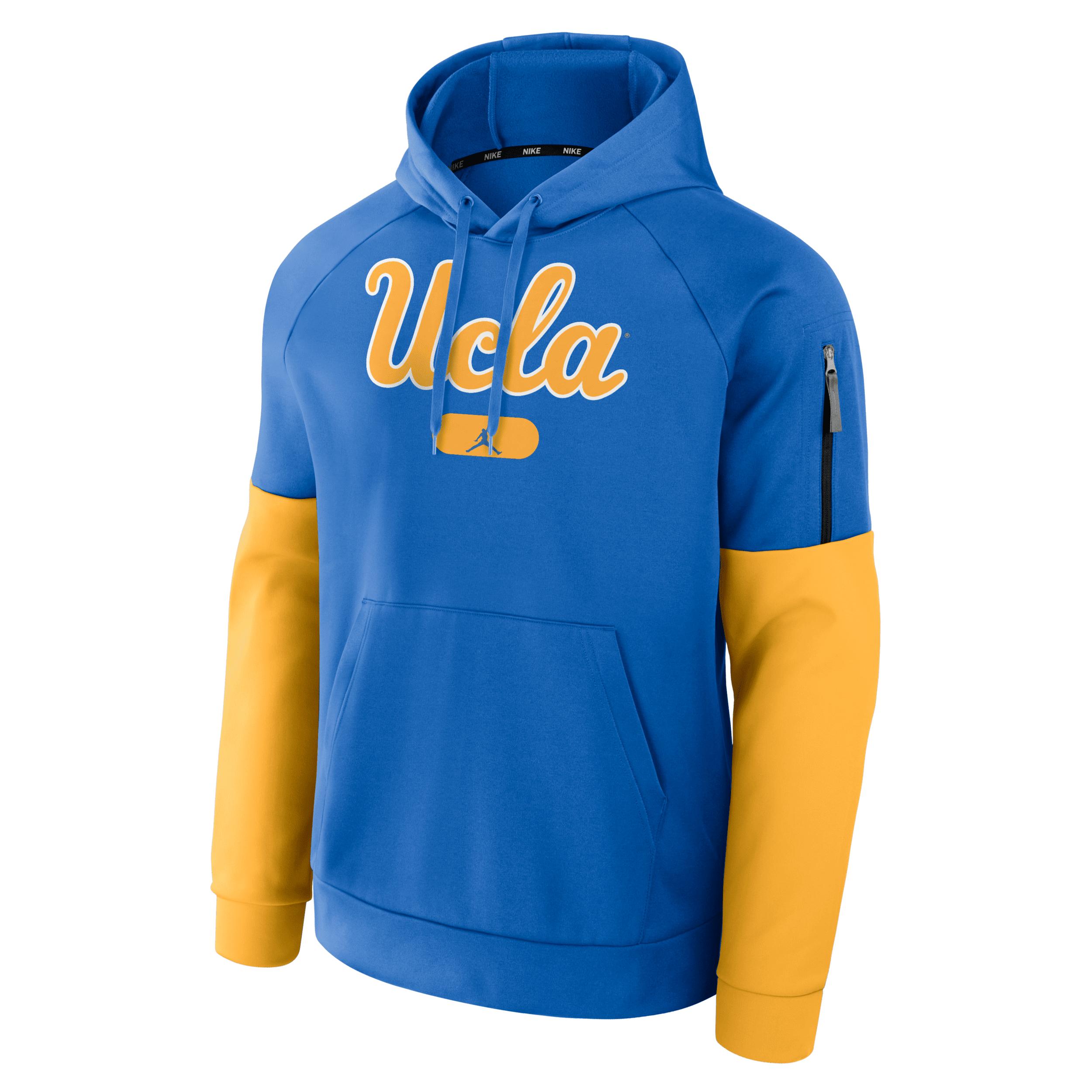 Men's UCLA Bruins Fitness Menâs Jordan Brand Therma College Pullover Hoodie by JORDAN