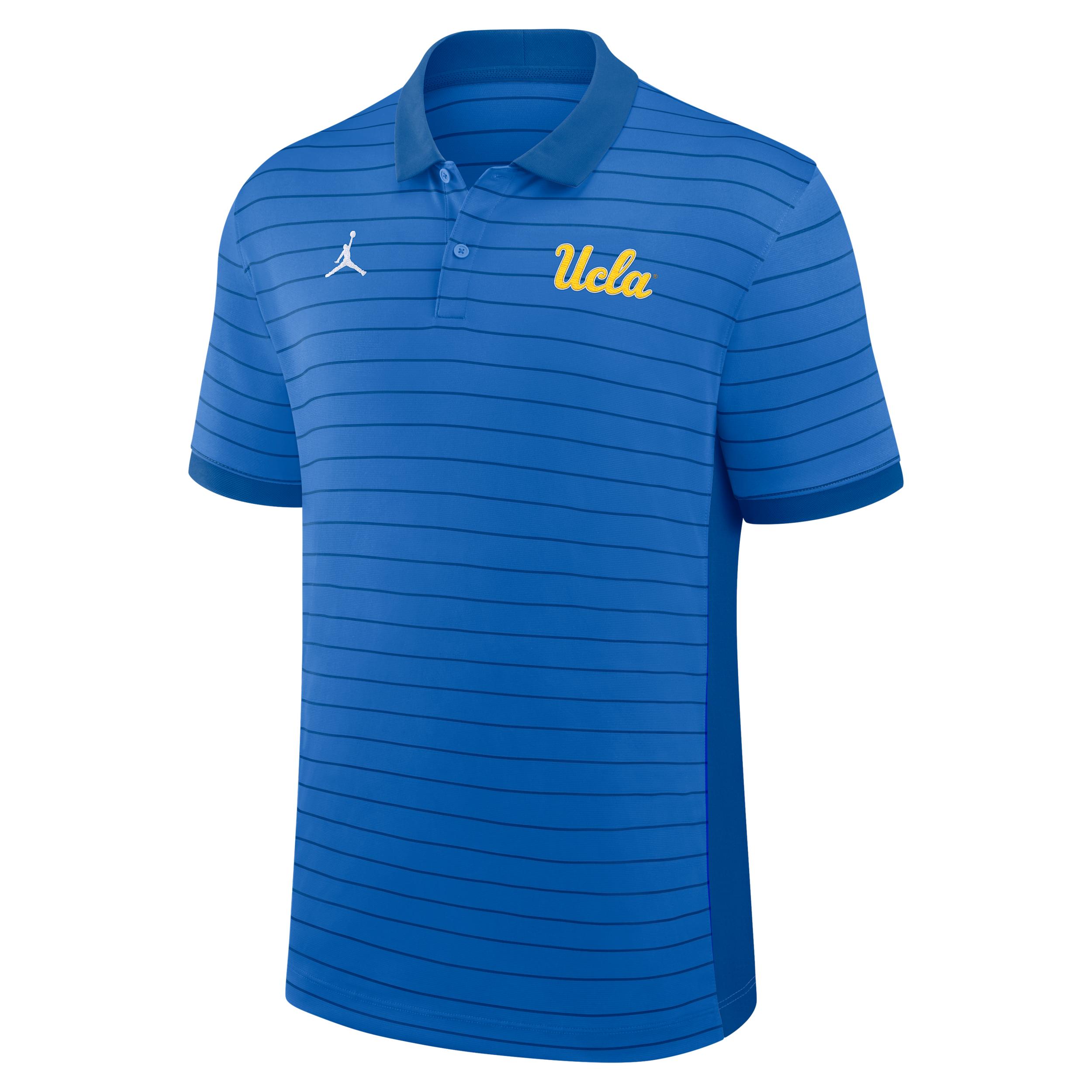 Men's UCLA Sideline Victory Stripe Jordan Brand Dri-FIT College Polo by JORDAN