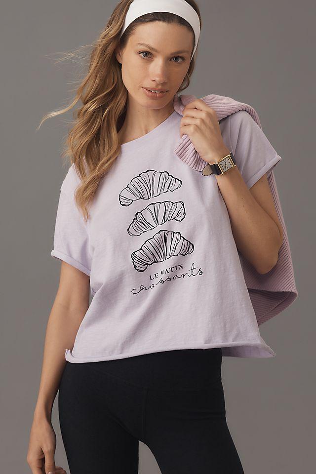 Jordan Nickson x Anthropologie Croissant Graphic Tee by JORDAN NICKSON Jordan Nickson x Anthropologie Croissant Graphic Tee by JORDAN NICKSON