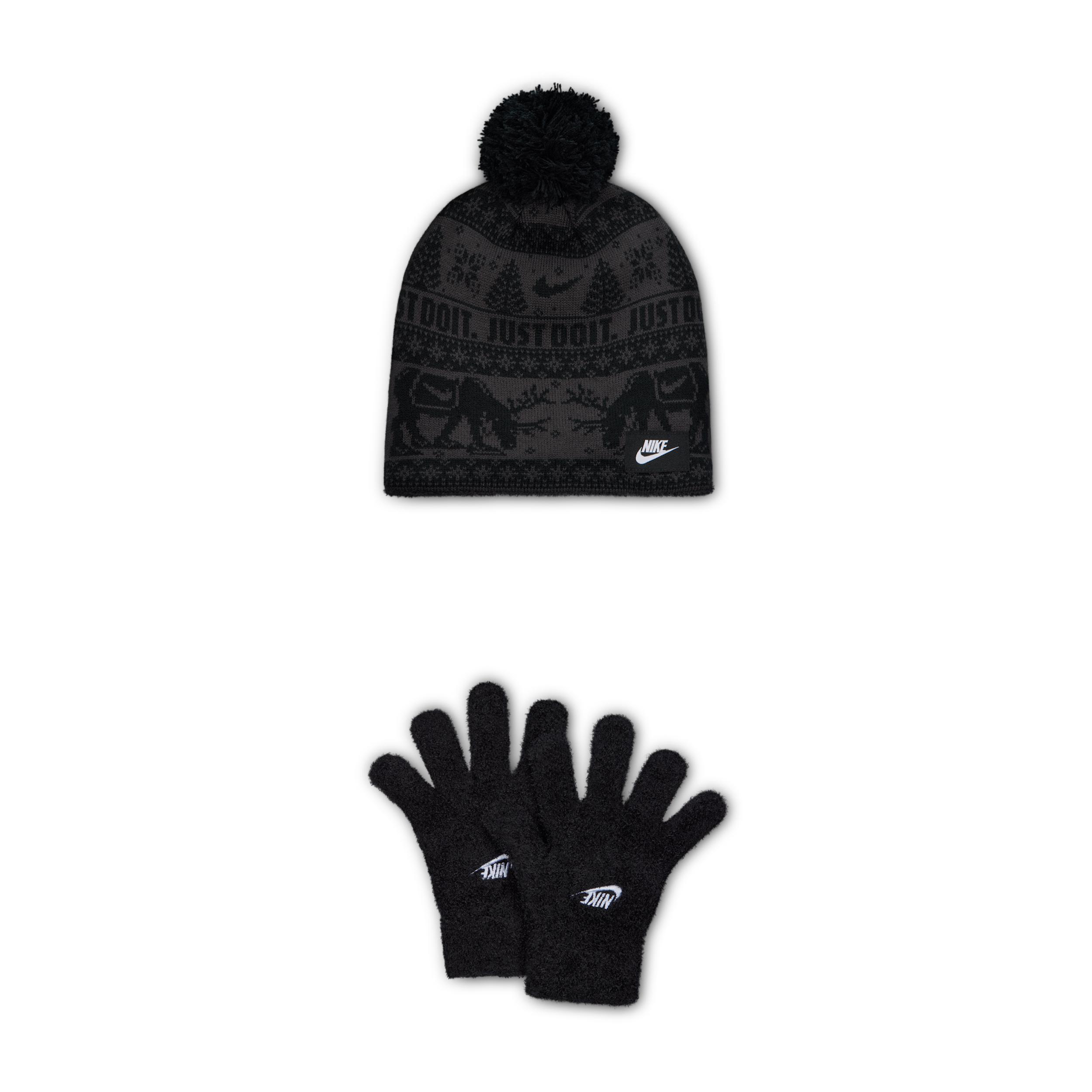 Nike Big Kids' Fairisle Peak Beanie 2-Piece Set by JORDAN
